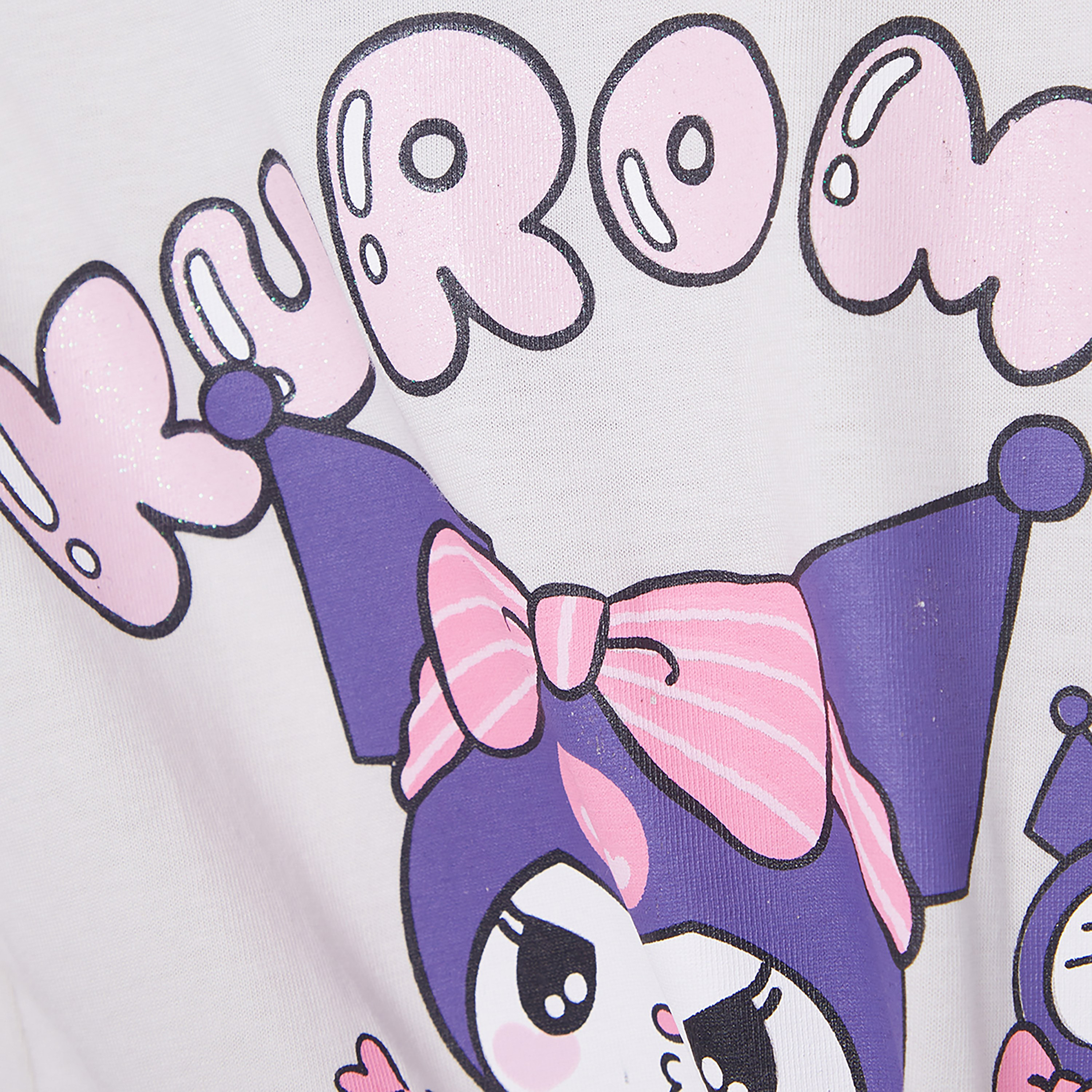 طقم تيشيرت وشورت قطني بطبعة كورومي-girls-clothing-setsandcoords-image-1