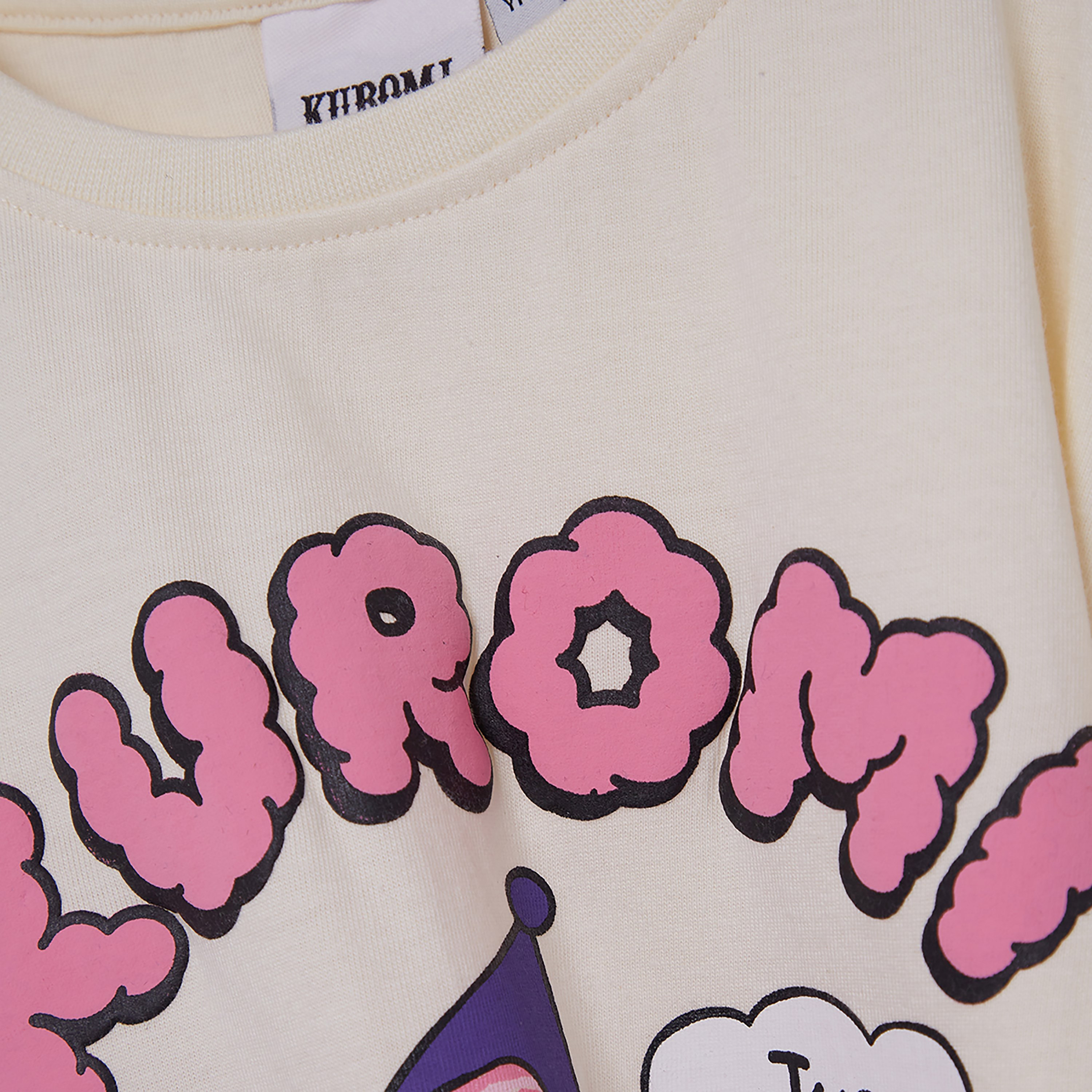 Kuromi Printed Cotton T-Shirt & Shorts Set-girls-clothing-setsandcoords-image-6