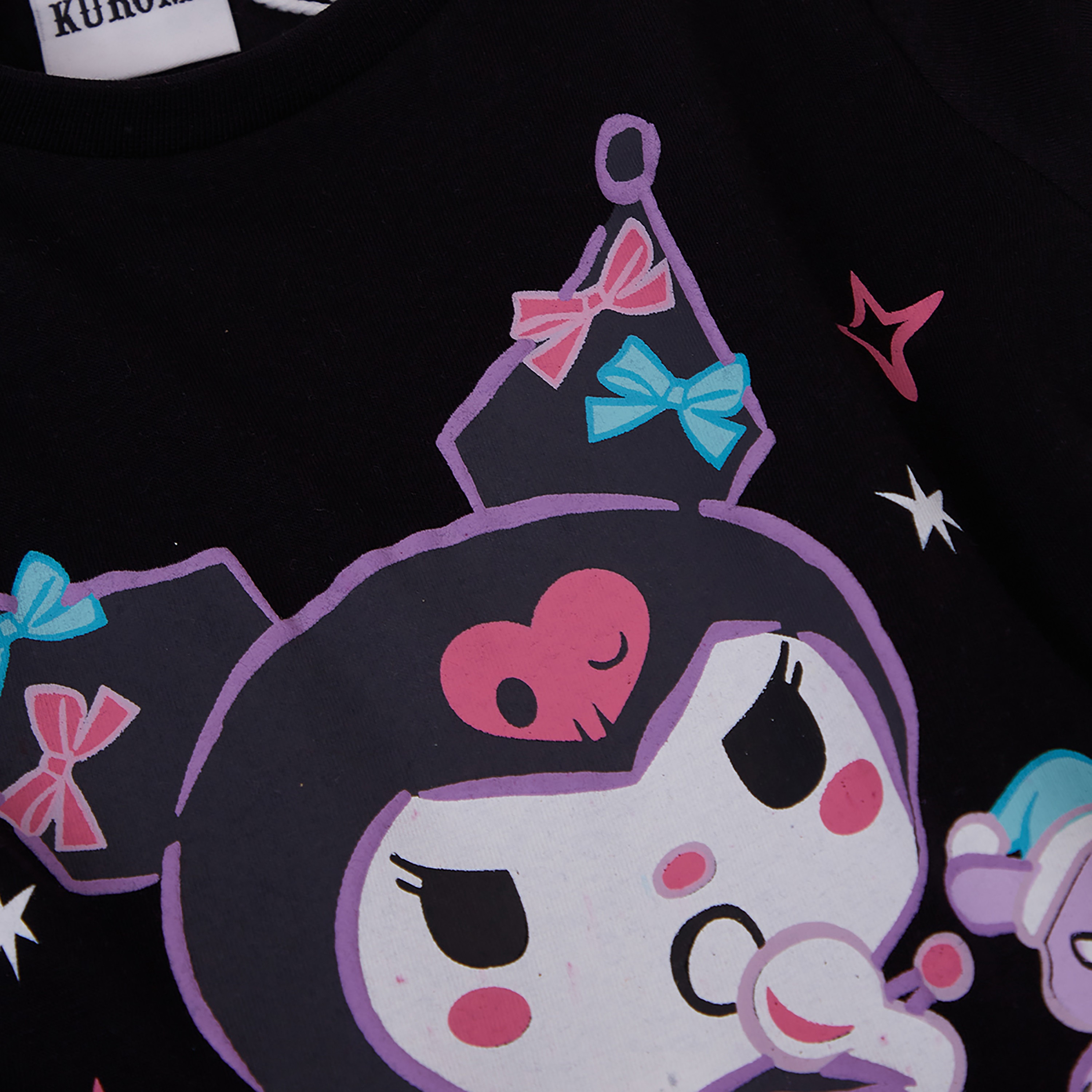 طقم تيشيرت وشورت قطني بطبعة كورومي-girls-clothing-setsandcoords-image-6