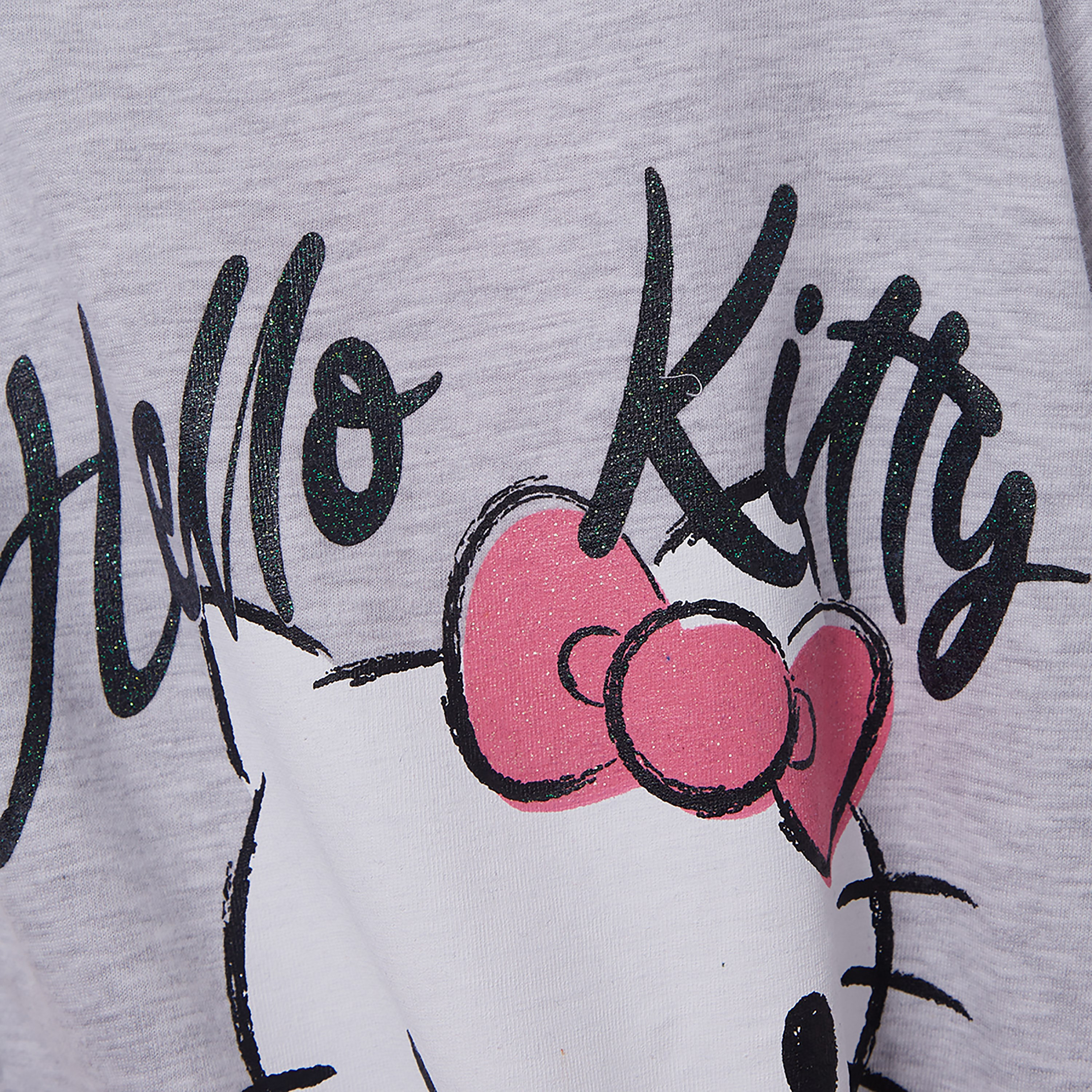Hello Kitty Printed Cotton T-Shirt & Shorts Set-girls-clothing-setsandcoords-image-6