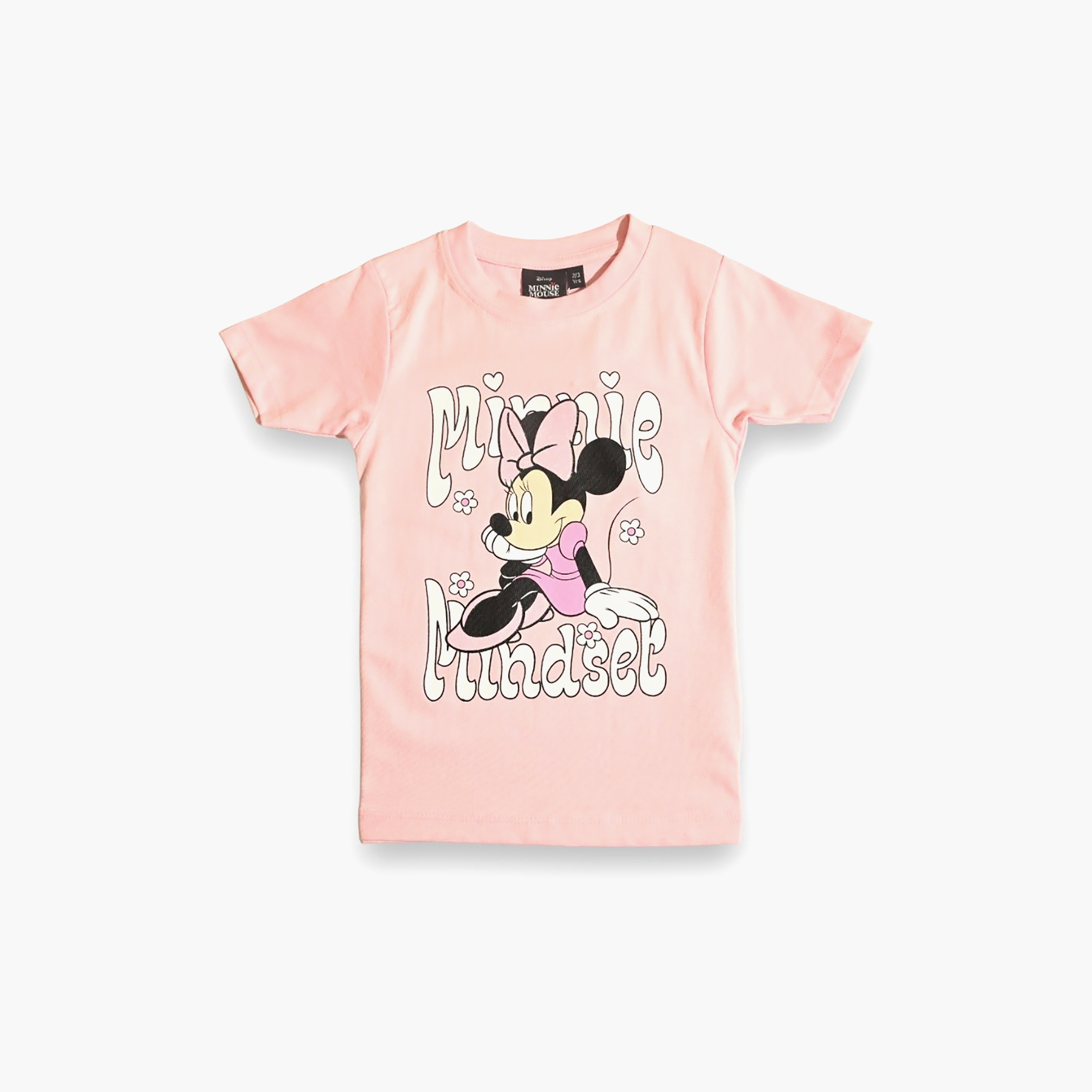 Minnie Mouse Printed Short Sleeves Round Neck T-Shirt-girls-clothing-tshirts-image-1