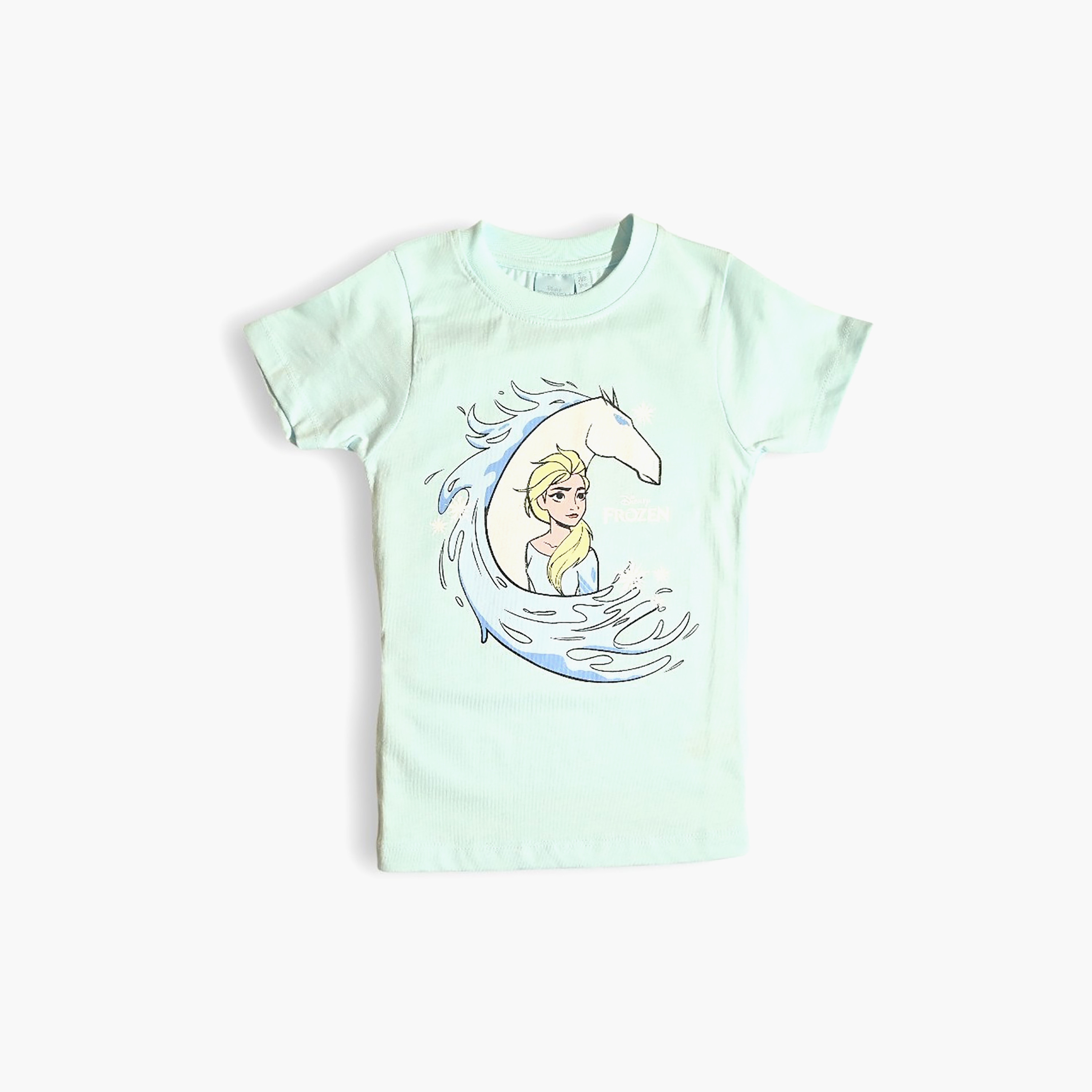 Frozen Printed Short Sleeves Round Neck T-Shirt-girls-clothing-tshirts-image-1