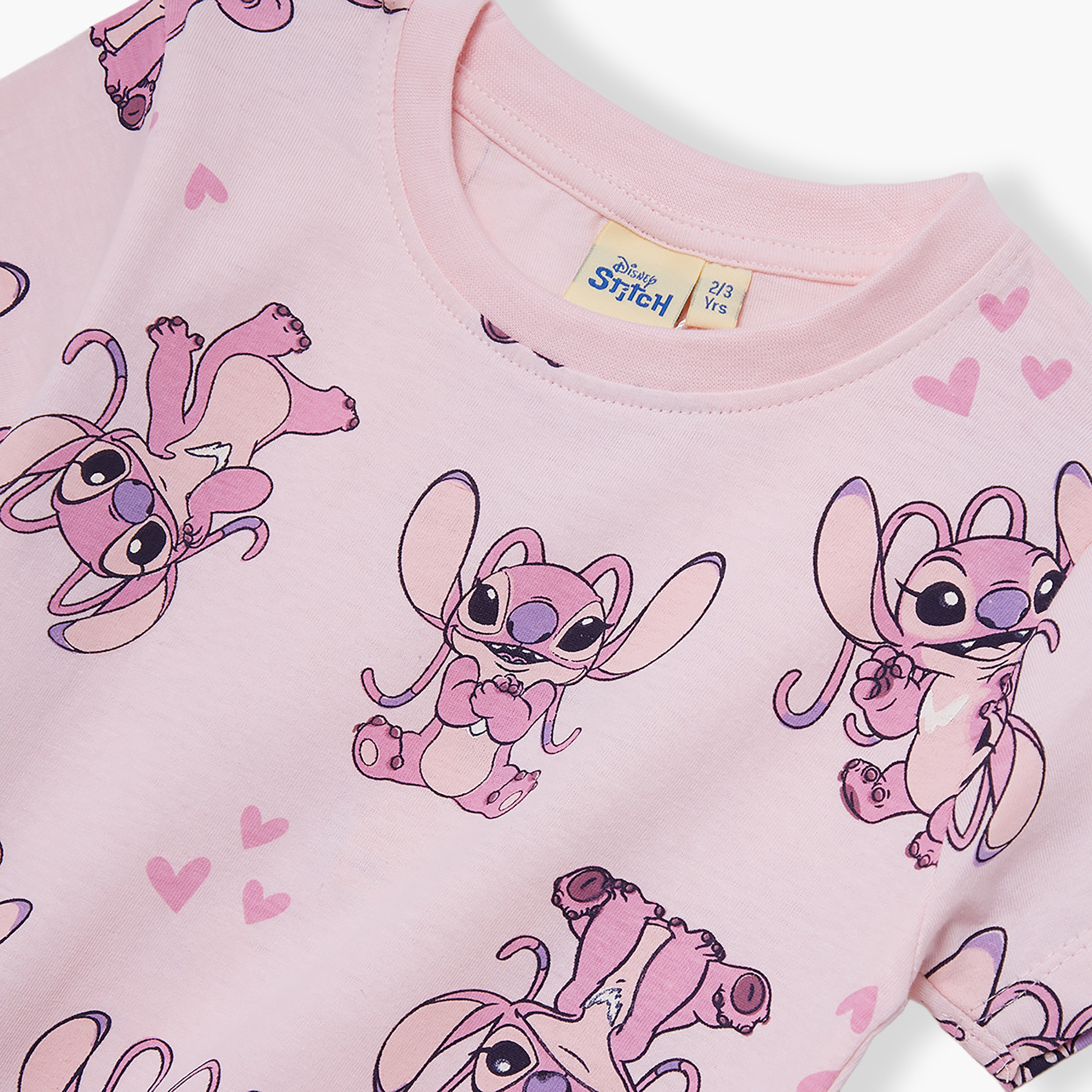 Lilo & Stitch Printed Short Sleeves Round Neck T-Shirt-girls-clothing-tshirts-image-5