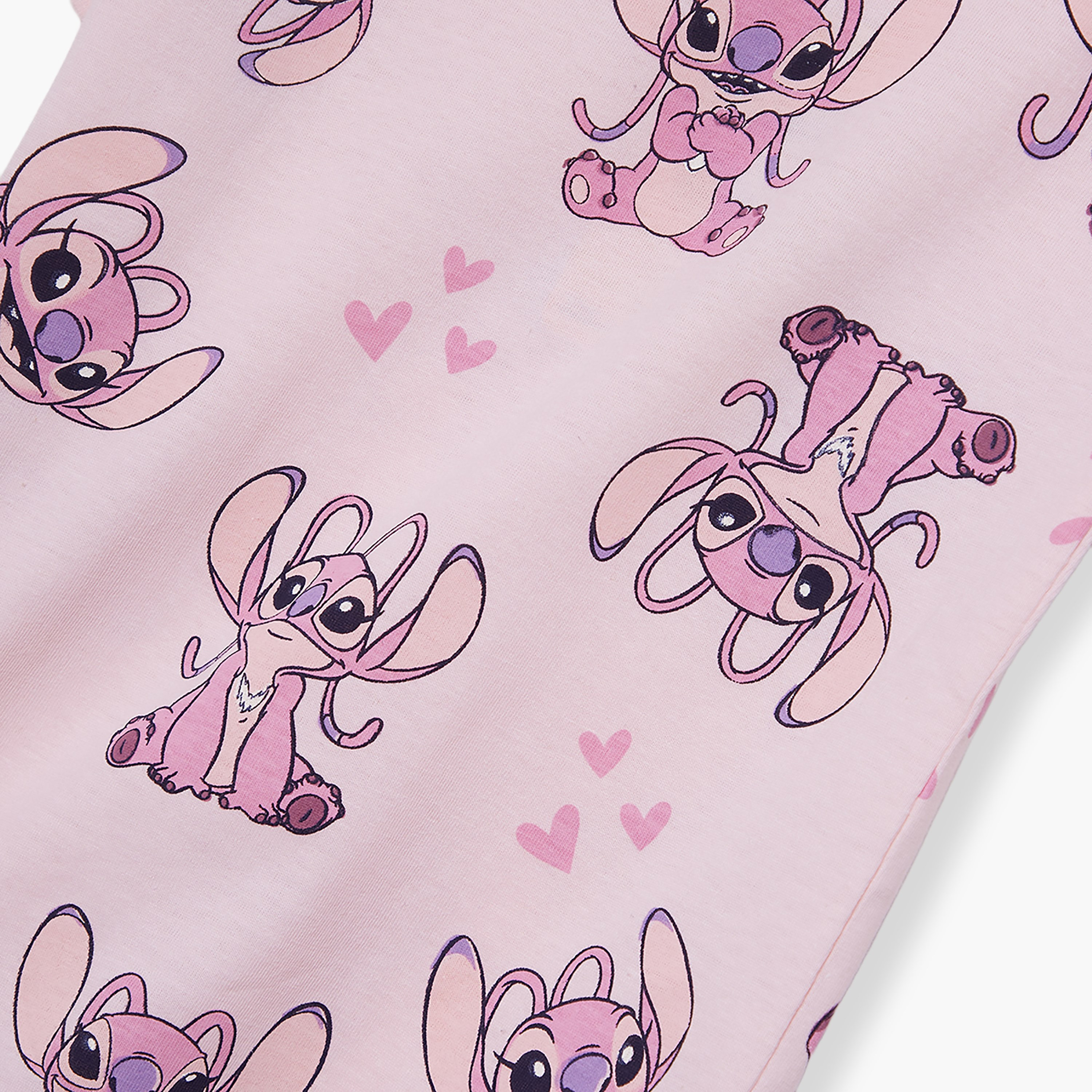 Lilo & Stitch Printed Short Sleeves Round Neck T-Shirt-girls-clothing-tshirts-image-6