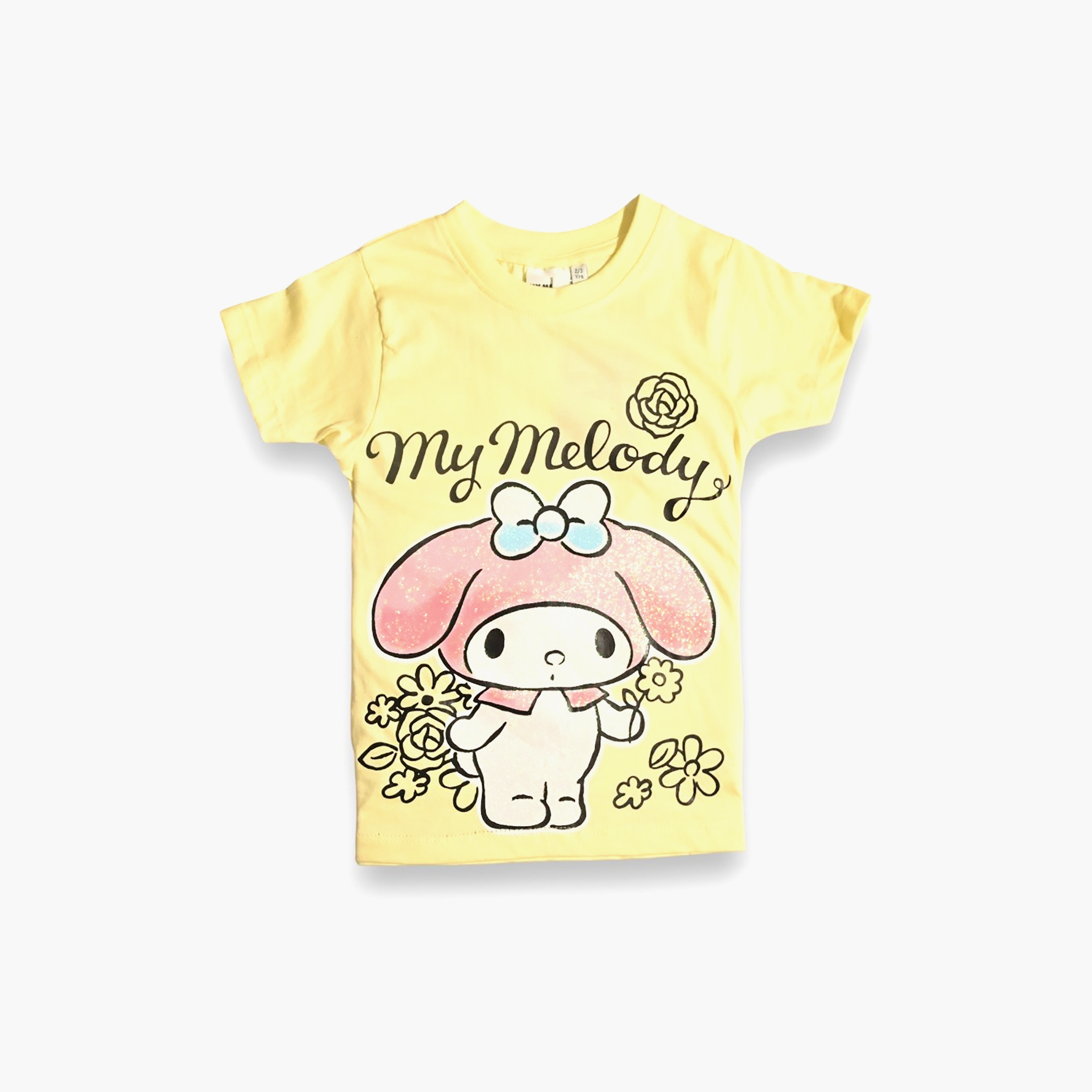 My Melody Printed Short Sleeves Round Neck T-Shirt-girls-clothing-tshirts-image-1