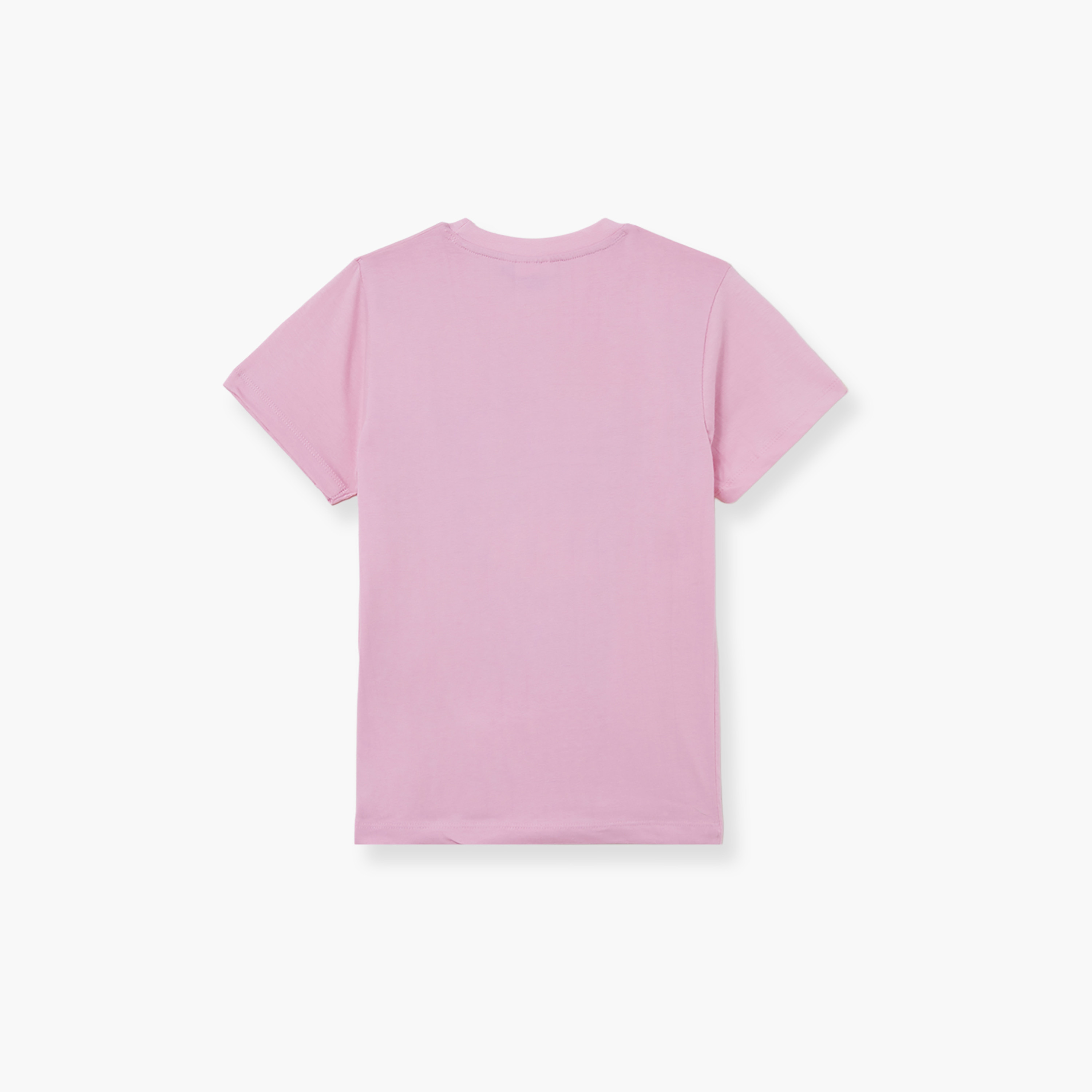 تي شيرت بأكمام قصيرة ورقبة دائرية بطبعة كورومي-girls-clothing-tshirts-image-3