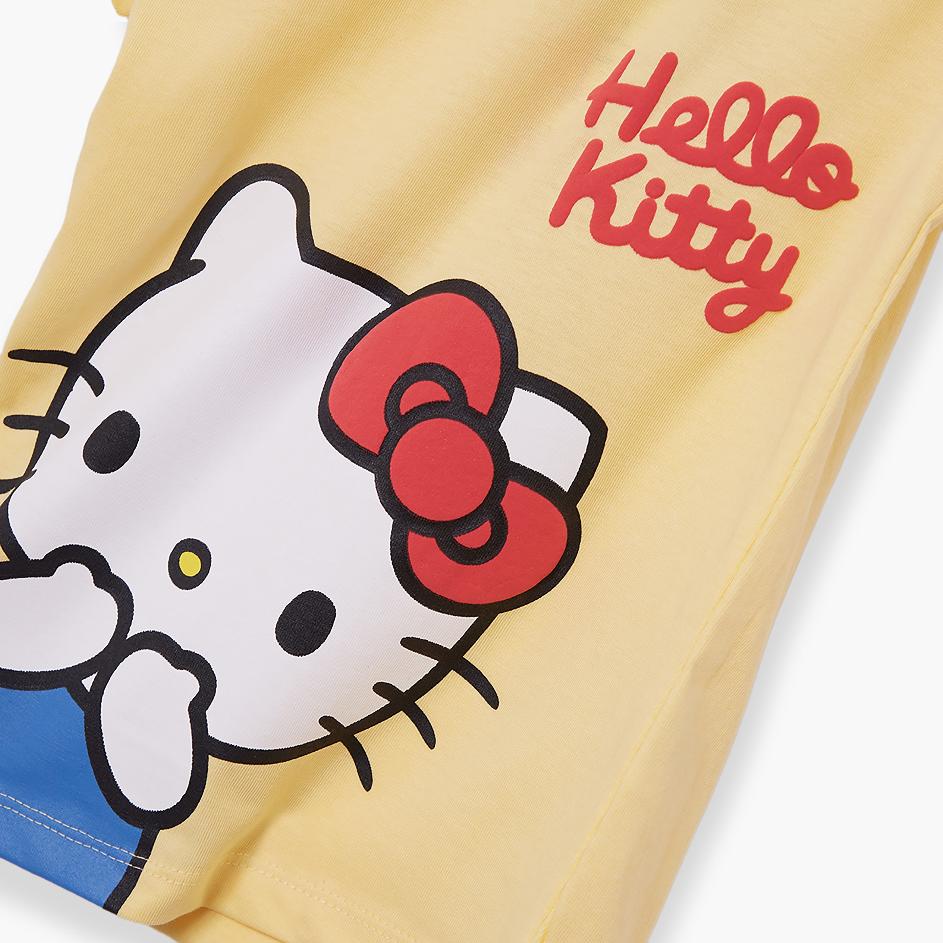 تي شيرت بأكمام قصيرة ورقبة دائرية بطبعة هالو كيتي-girls-clothing-tshirts-image-6