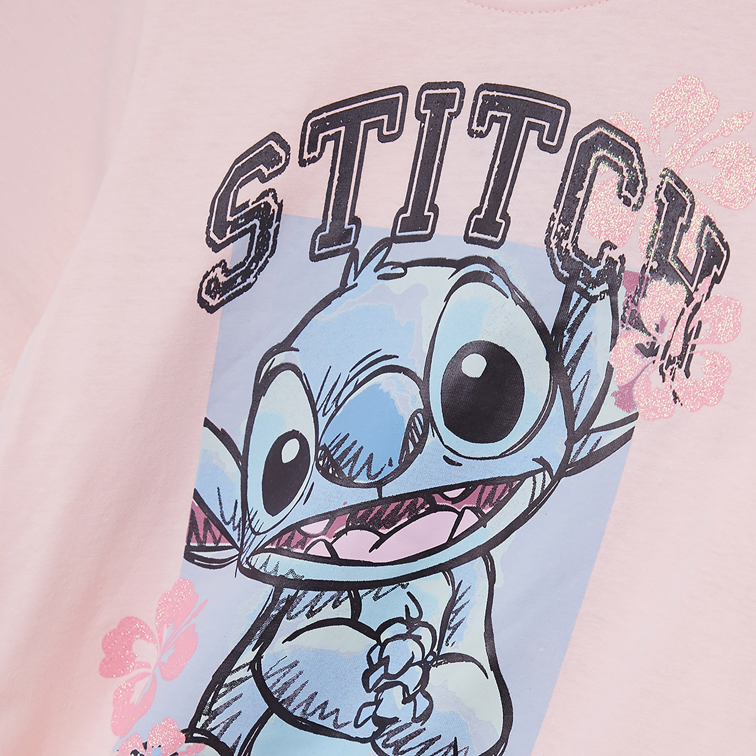 Lilo & Stitch Printed Short Sleeves Round Neck T-Shirt-girls-clothing-tshirts-image-6