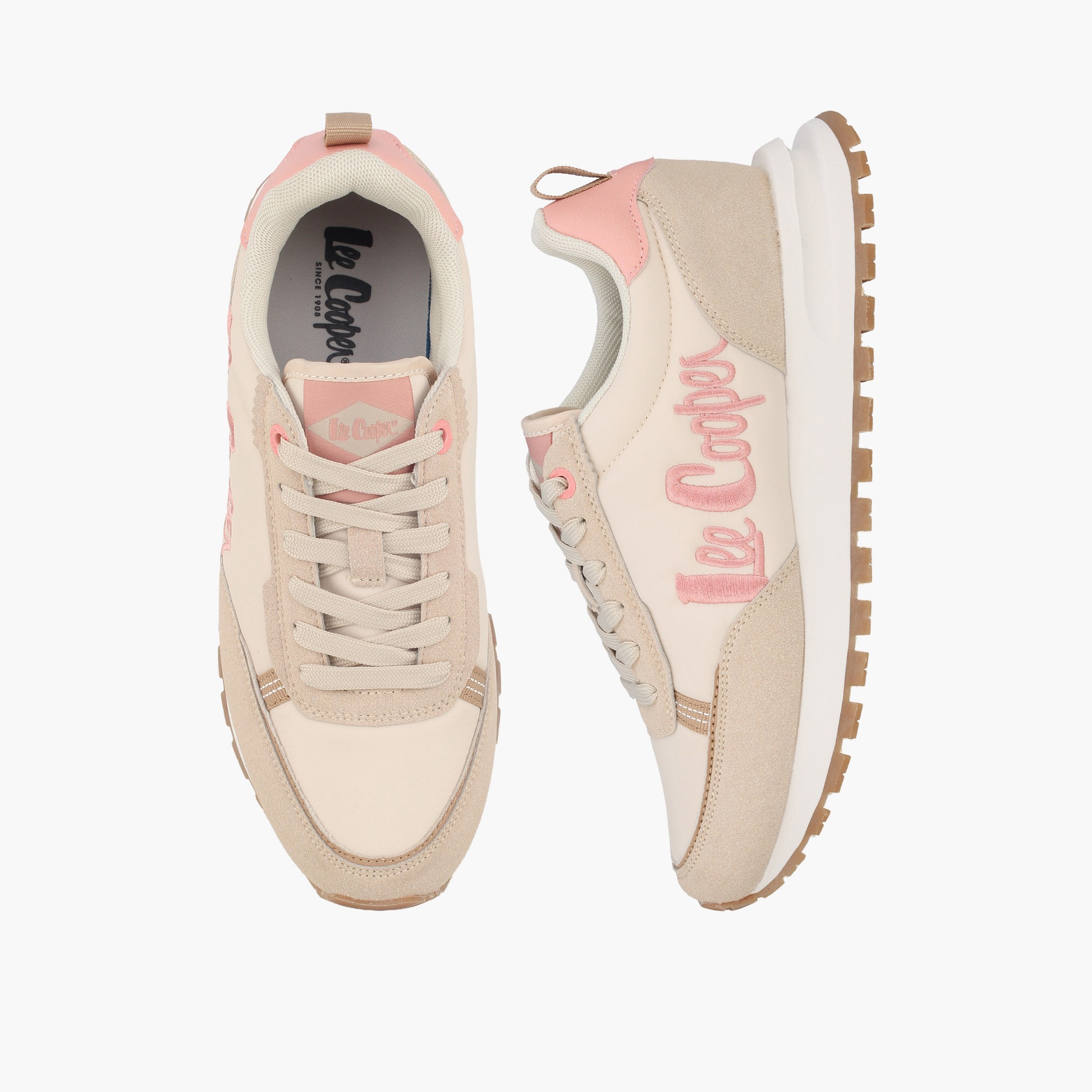 حذاء سنيكرز طول الكاحل برباط وتطريز الشعار للنساء من لي كوبر-women-shoes-sneakers-image-1