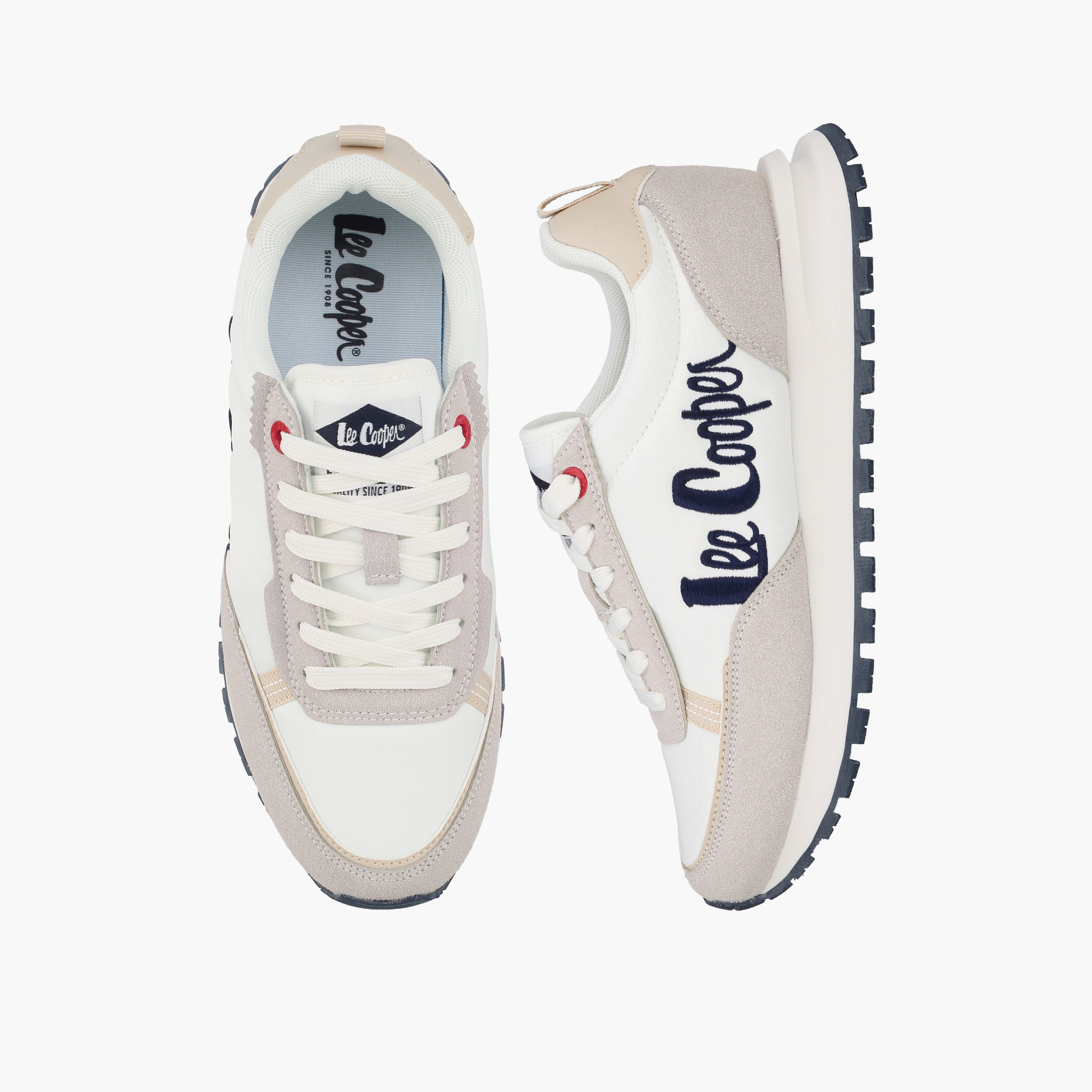 Lee Cooper Women Logo Embroidered Lace-Up Ankle Sneakers-women-shoes-sneakers-image-1