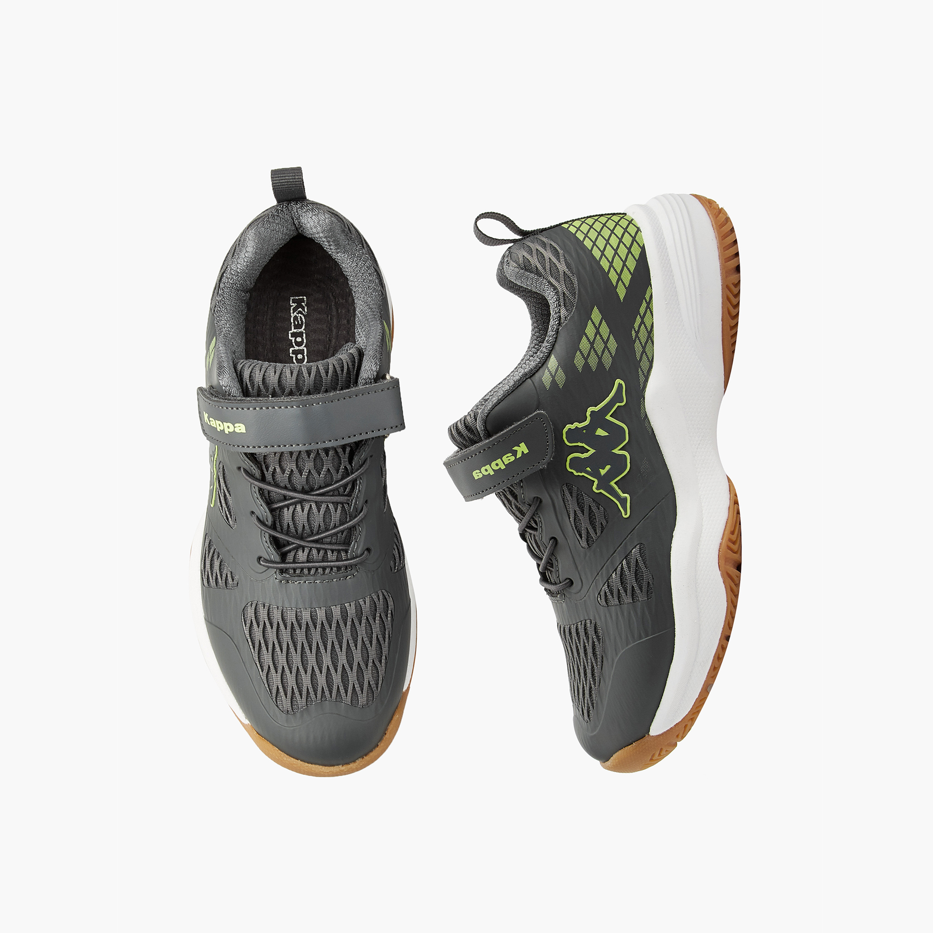 Kappa Boys' Hook and Look Closure Badminton Shoes-boys-shoes-sports-image-1