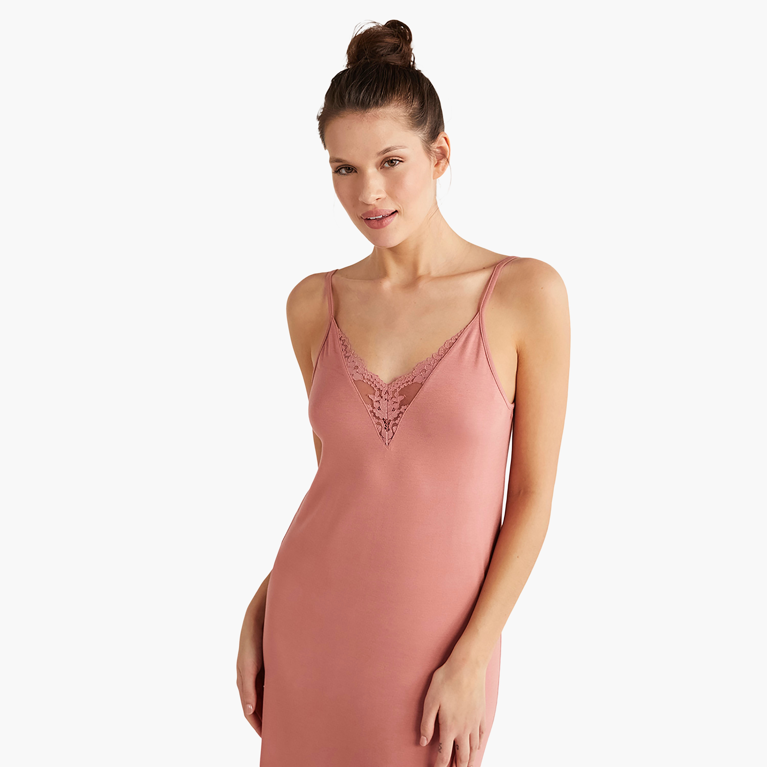 طقم رداء مع فستان منقوش برقبة دائرية وروب نسائي من كاثرينز-women-clothing-nightwear-pyjamas-longsets-image-7