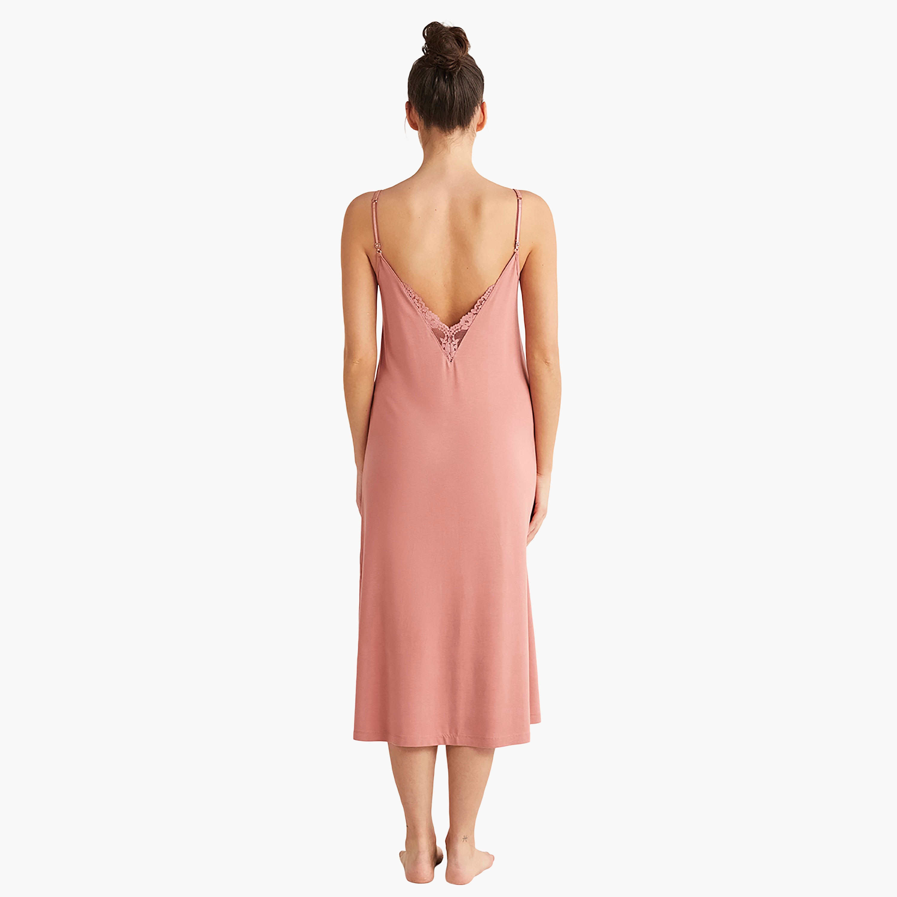 طقم رداء مع فستان منقوش برقبة دائرية وروب نسائي من كاثرينز-women-clothing-nightwear-pyjamas-longsets-image-8