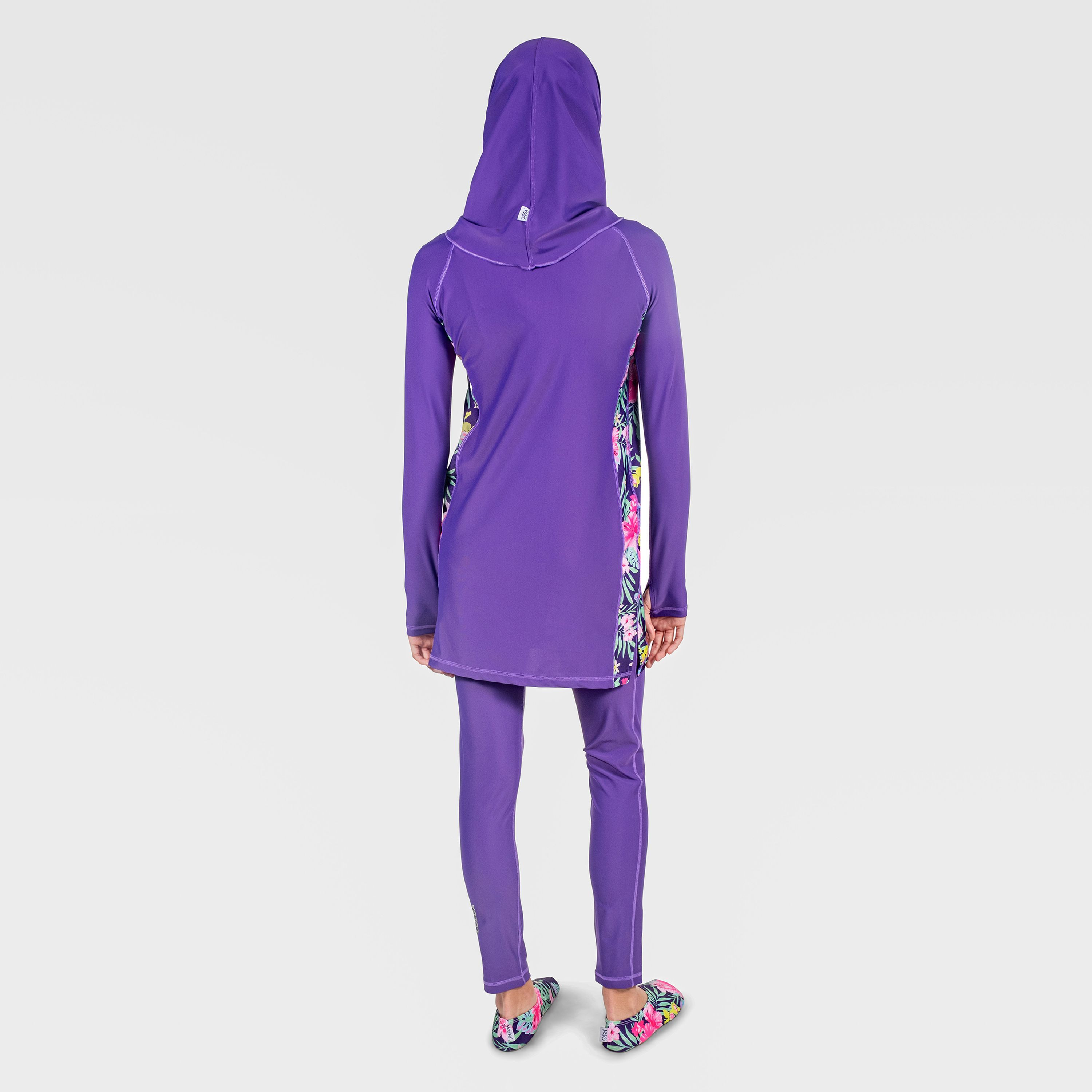 COEGA Girls Modest Three Piece Swim Set, Purple Blue Tropical-sports-girls-clothing-swimwear-image-2