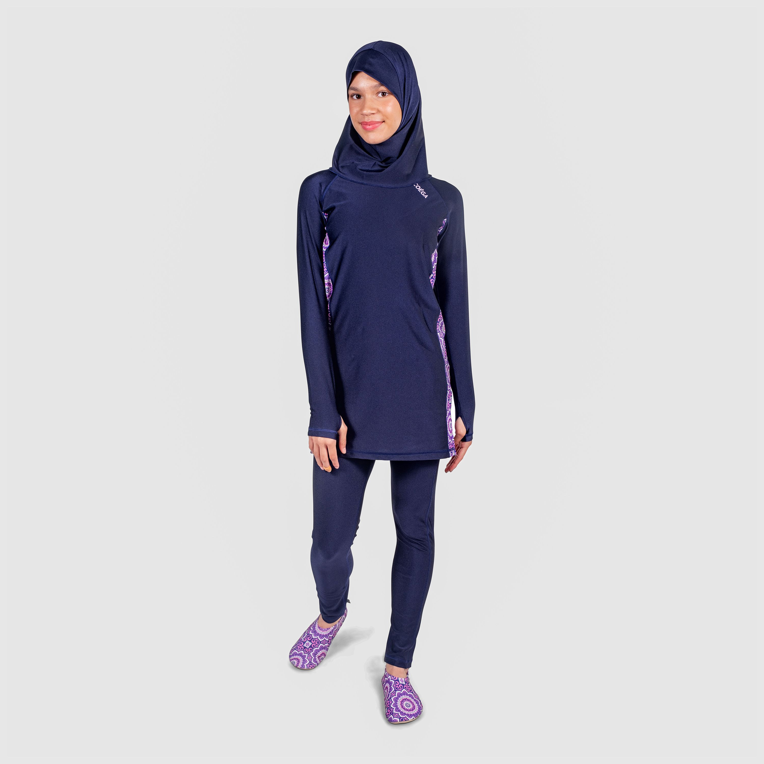 كويغا-  ملابس سباحة محتشمة ثلاث قطع للبنات-sports-girls-clothing-swimwear-image-1