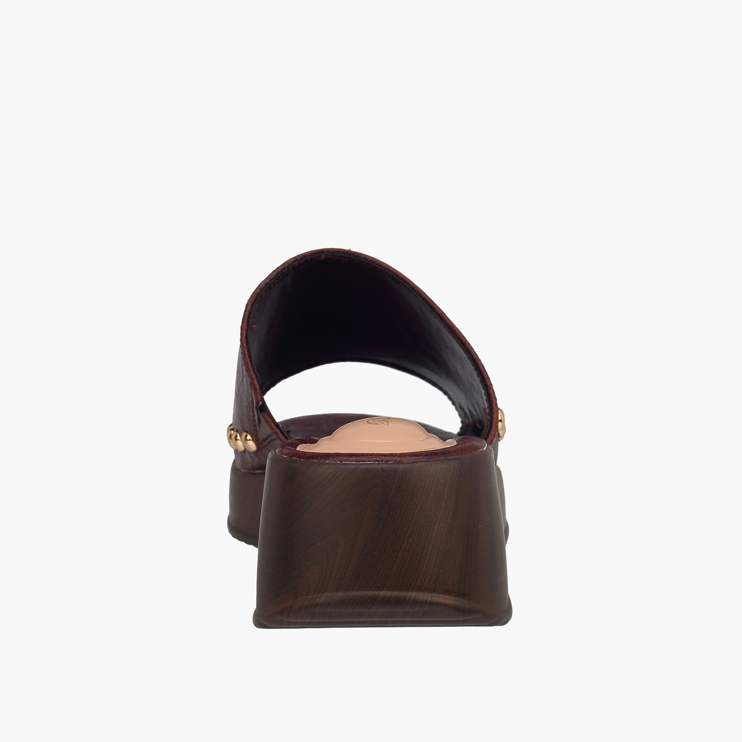 صندل خفيف الوزن بكعب فلاتفورم وملمس بارز مزين بمسامير للنساء من شورستيب-women-shoes-sandals-heeled-image-5