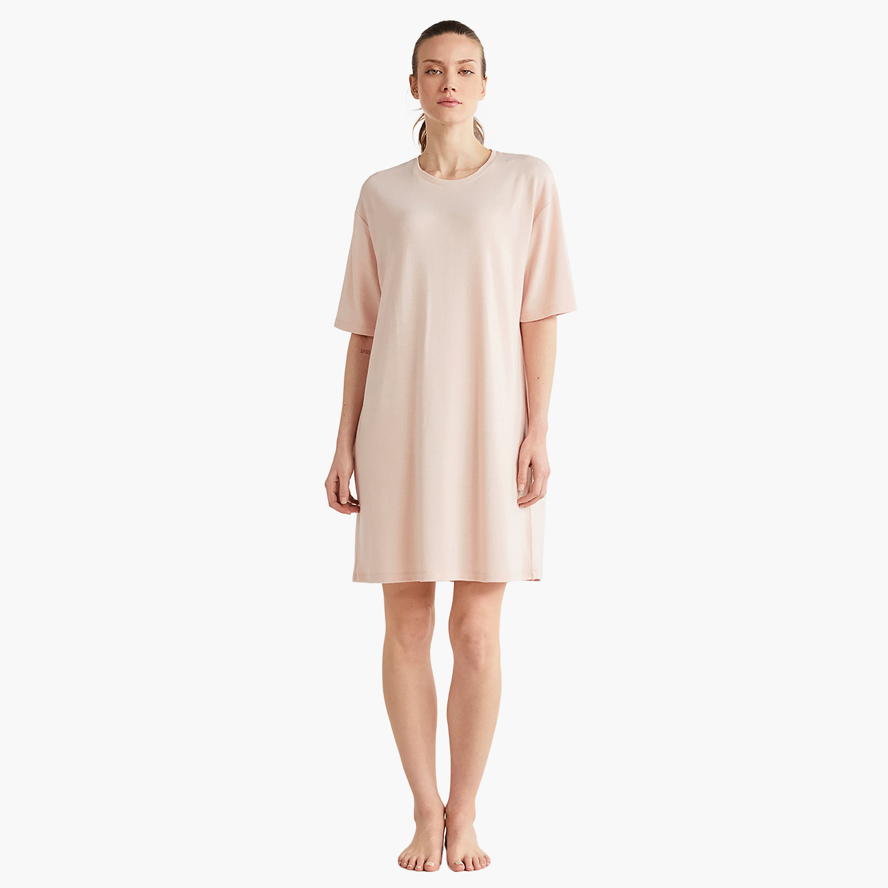طقم رداء مع تي شيرت برقبة دائرية مزخرفة بالزهور وبنطلون ورداء نسائي من كاثرينز-women-clothing-nightwear-pyjamas-longsets-image-3