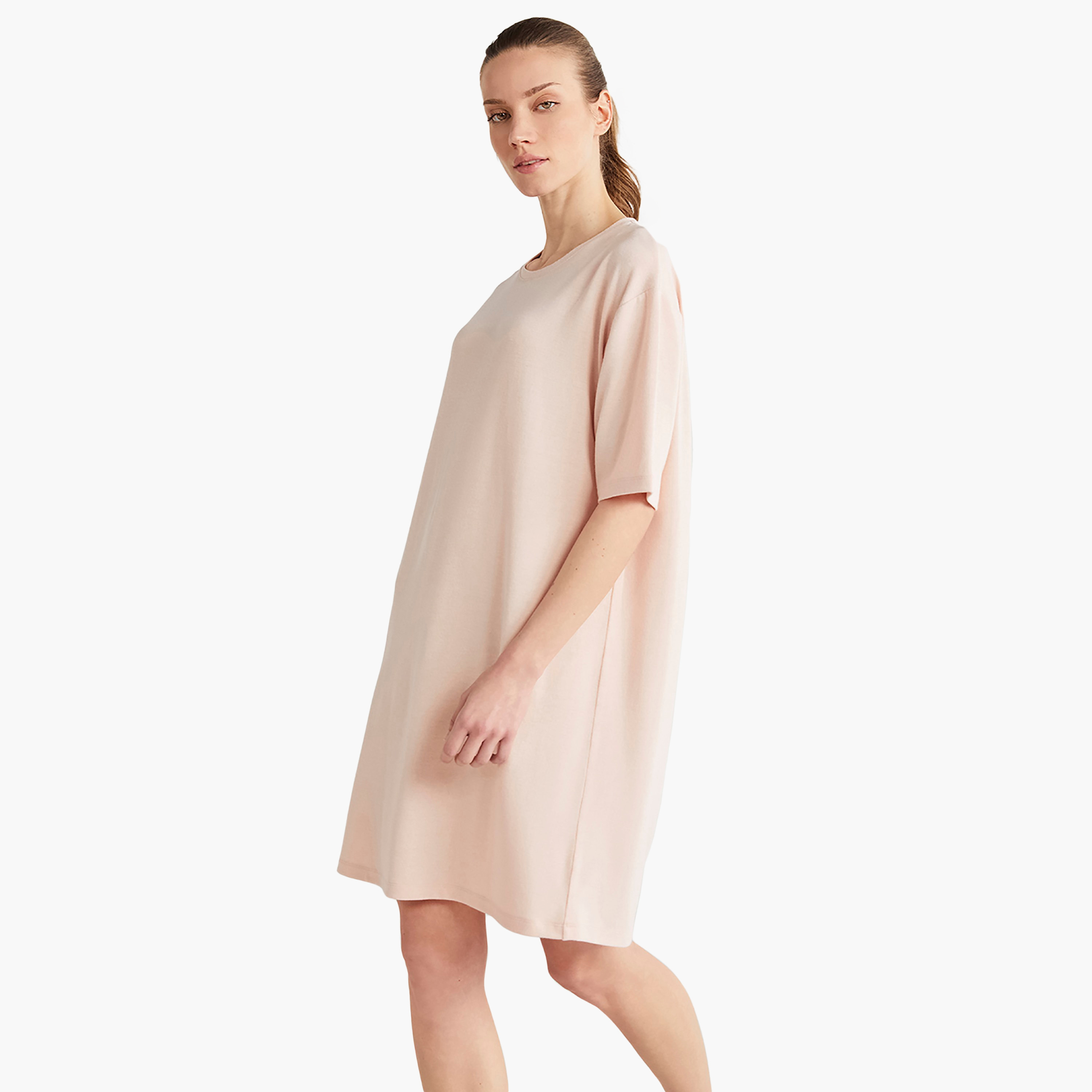 طقم رداء مع تي شيرت برقبة دائرية مزخرفة بالزهور وبنطلون ورداء نسائي من كاثرينز-women-clothing-nightwear-pyjamas-longsets-image-7