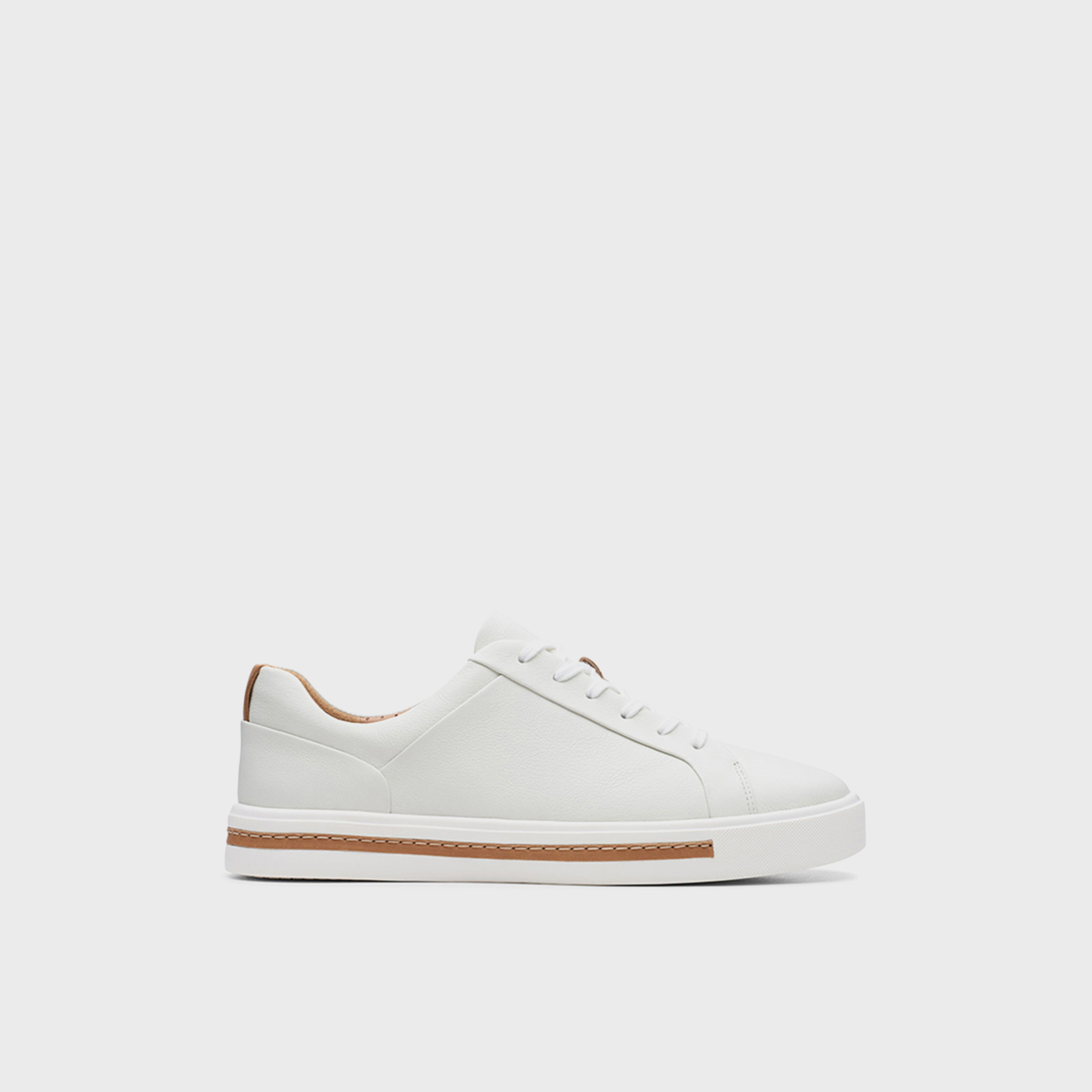 Clarks Women's Leather Lace-Up Low-Ankle Sneakers | 26140168-women-shoes-sneakers-image-2