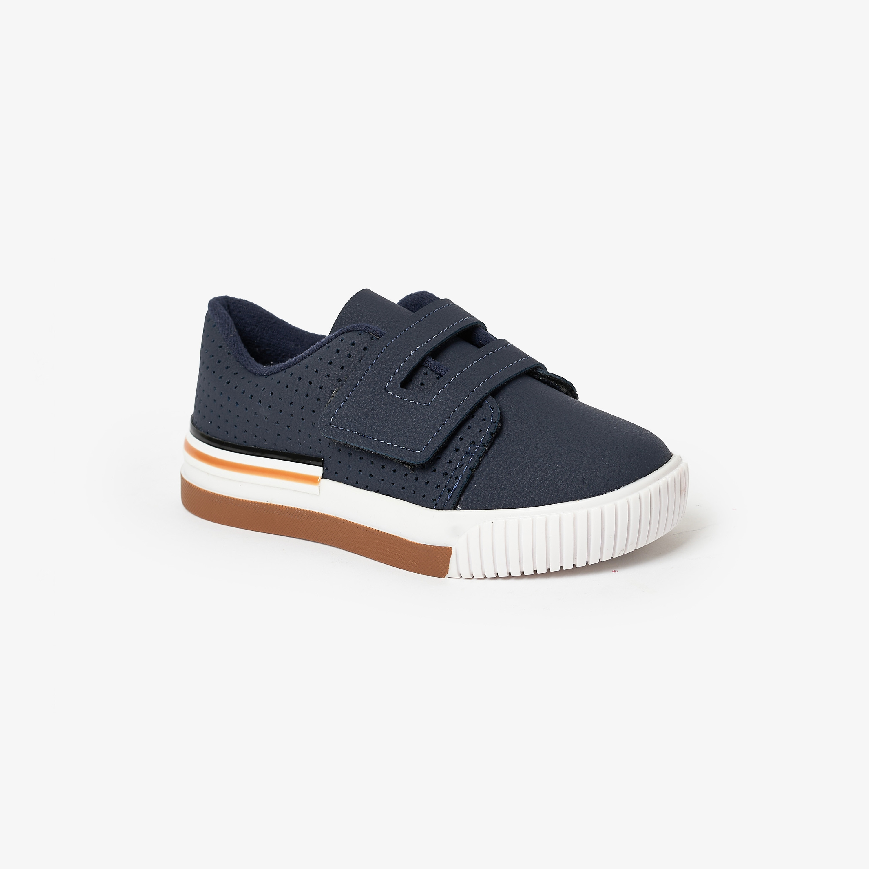 حذاء كاجوال للأولاد بشريط فيلكرو مثقوب من مولكينهو | 2615-101-14611-33553-boys-shoes-loafers-image-1