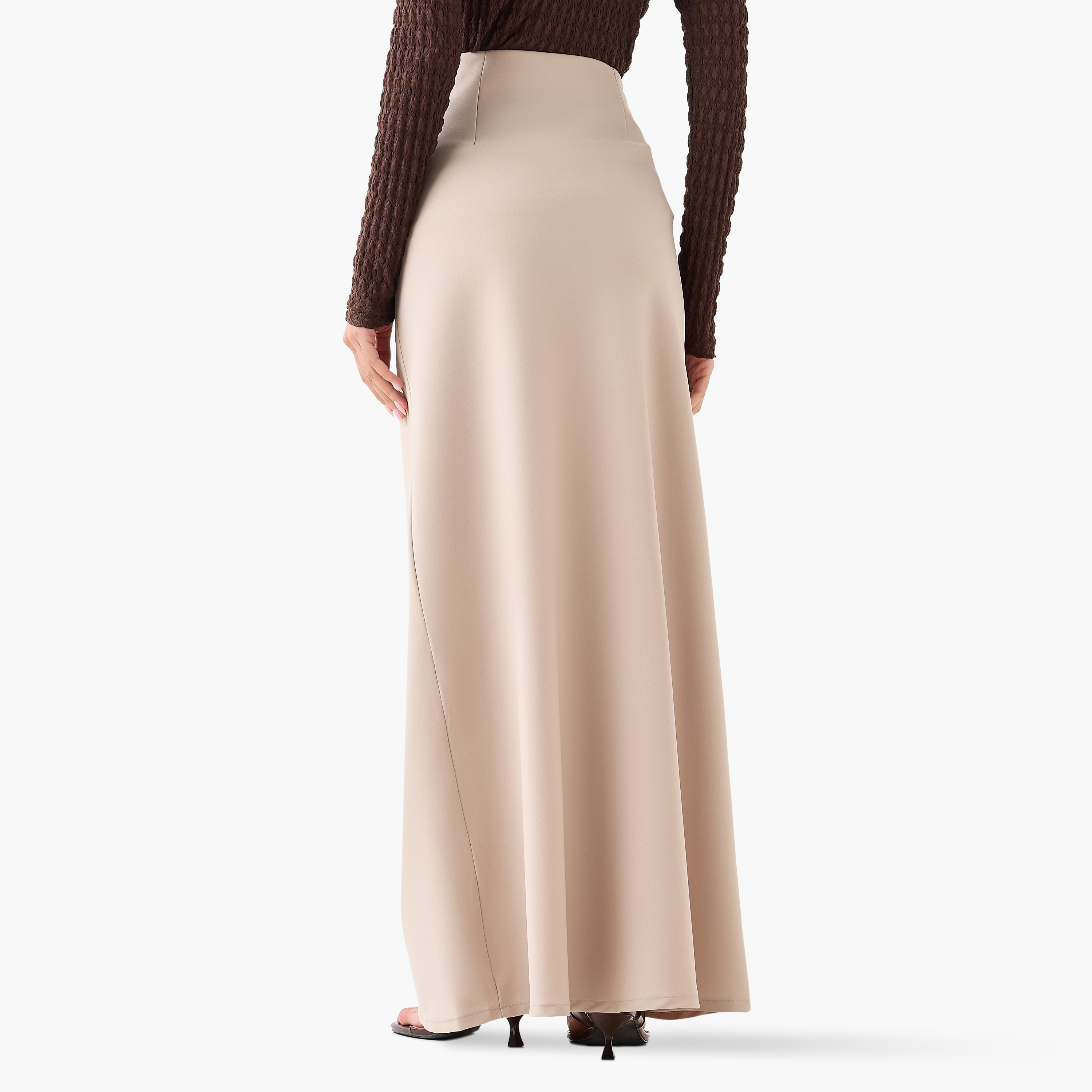 تنورة ماكسي نسائية قصة "ايه-لاين" بخصر مرتفع من غولدن أبل-women-clothing-bottoms-skirts-image-4
