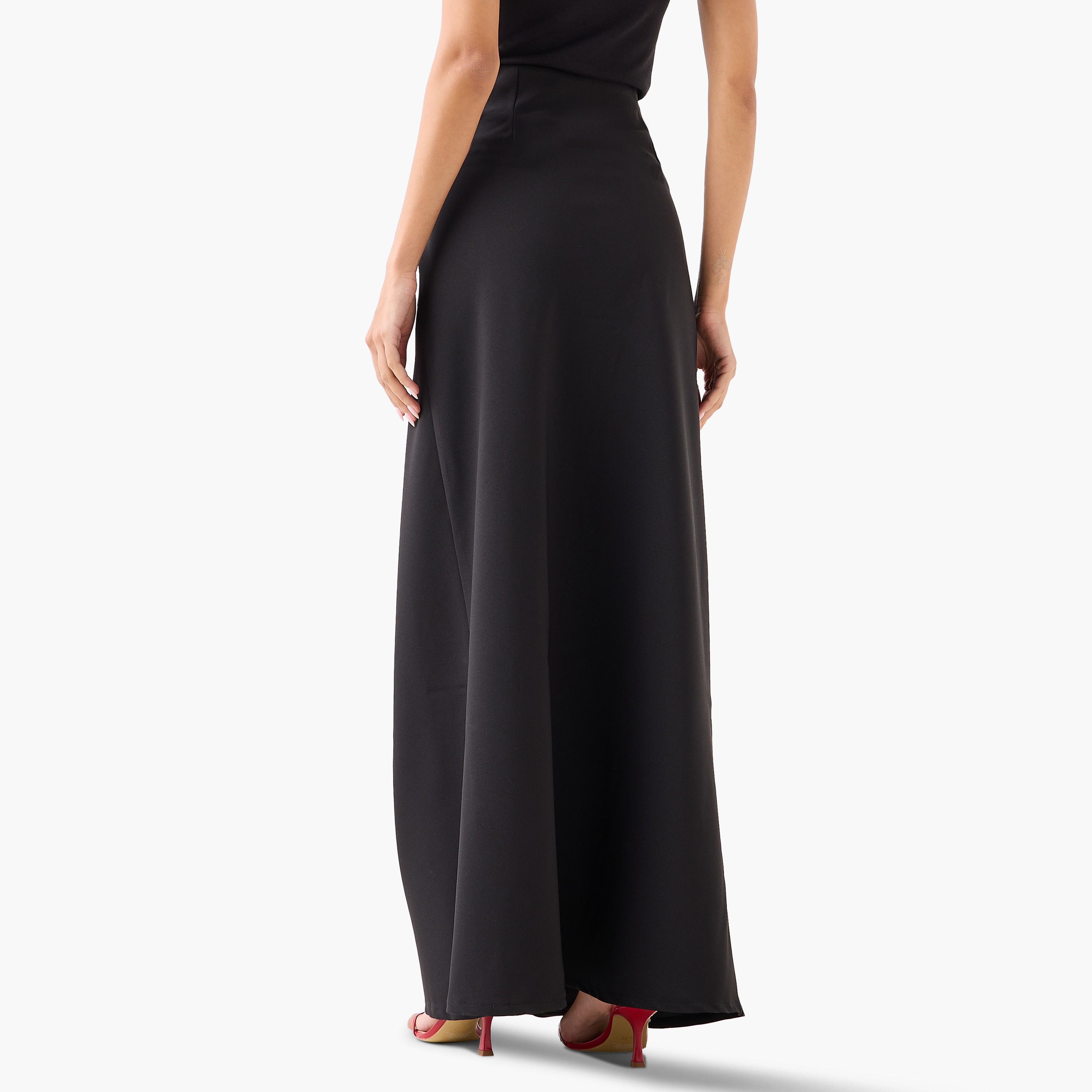 تنورة ماكسي نسائية قصة "ايه-لاين" بخصر مرتفع من غولدن أبل-women-clothing-bottoms-skirts-image-16