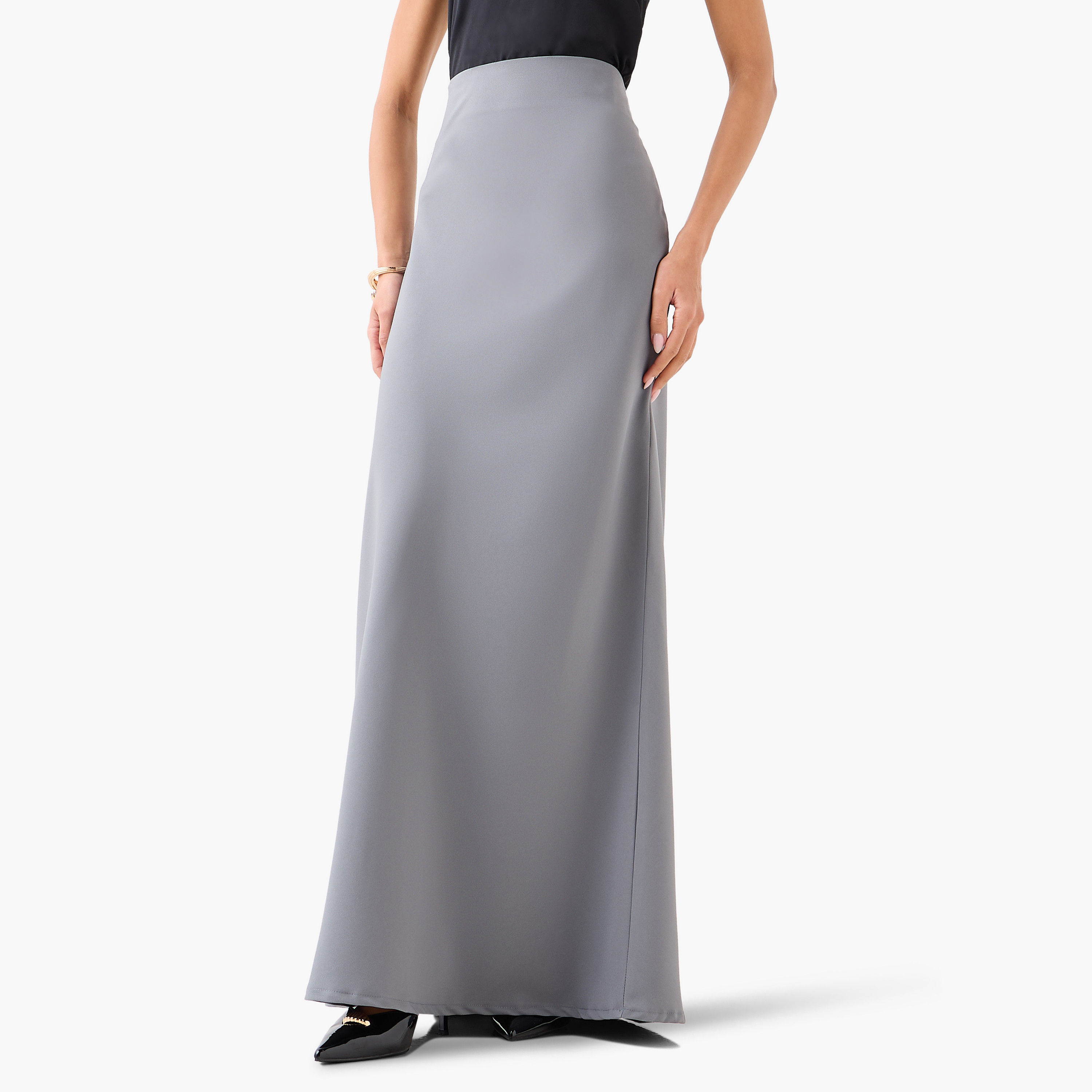 تنورة ماكسي نسائية قصة "ايه-لاين" بخصر مرتفع من غولدن أبل-women-clothing-bottoms-skirts-image-9