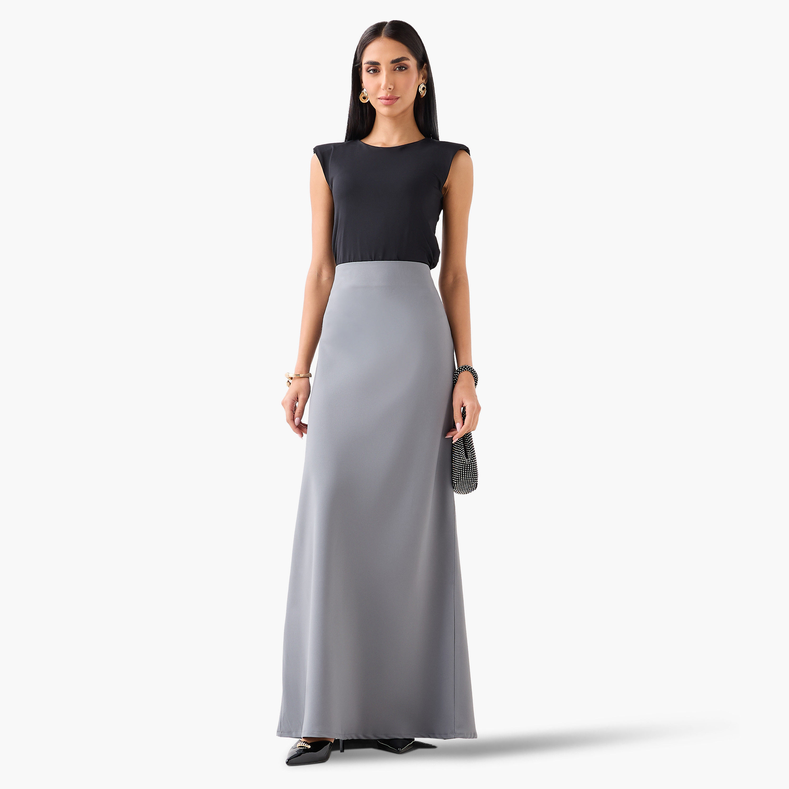 تنورة ماكسي نسائية قصة "ايه-لاين" بخصر مرتفع من غولدن أبل-women-clothing-bottoms-skirts-image-11