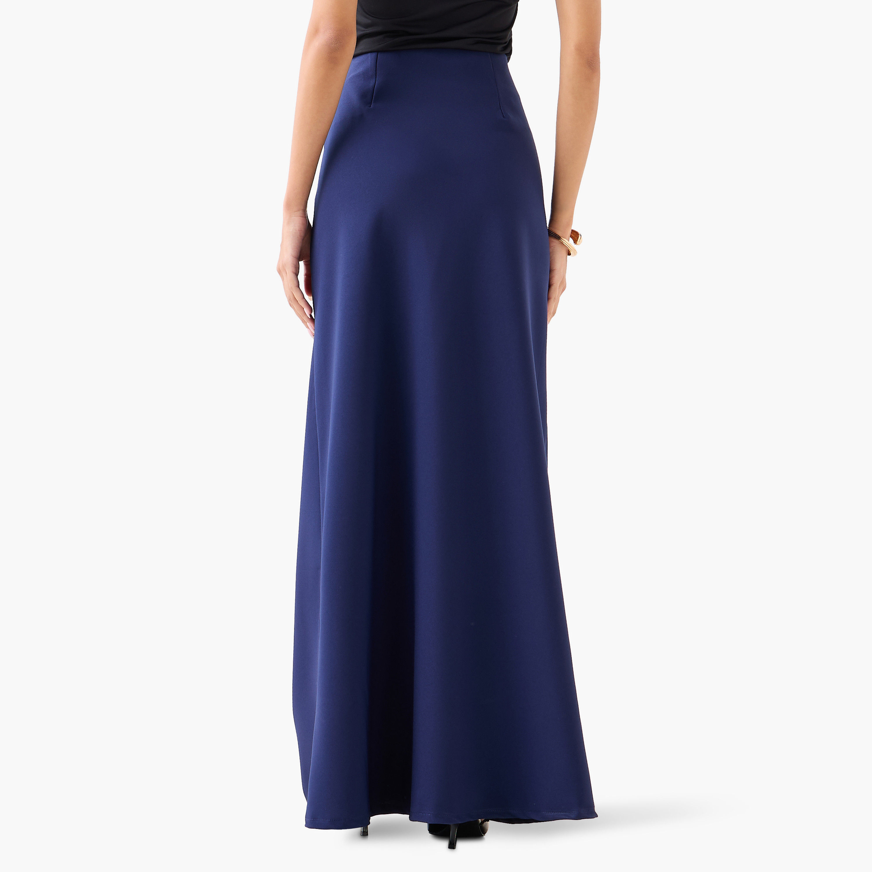 تنورة ماكسي نسائية قصة "ايه-لاين" بخصر مرتفع من غولدن أبل-women-clothing-bottoms-skirts-image-20