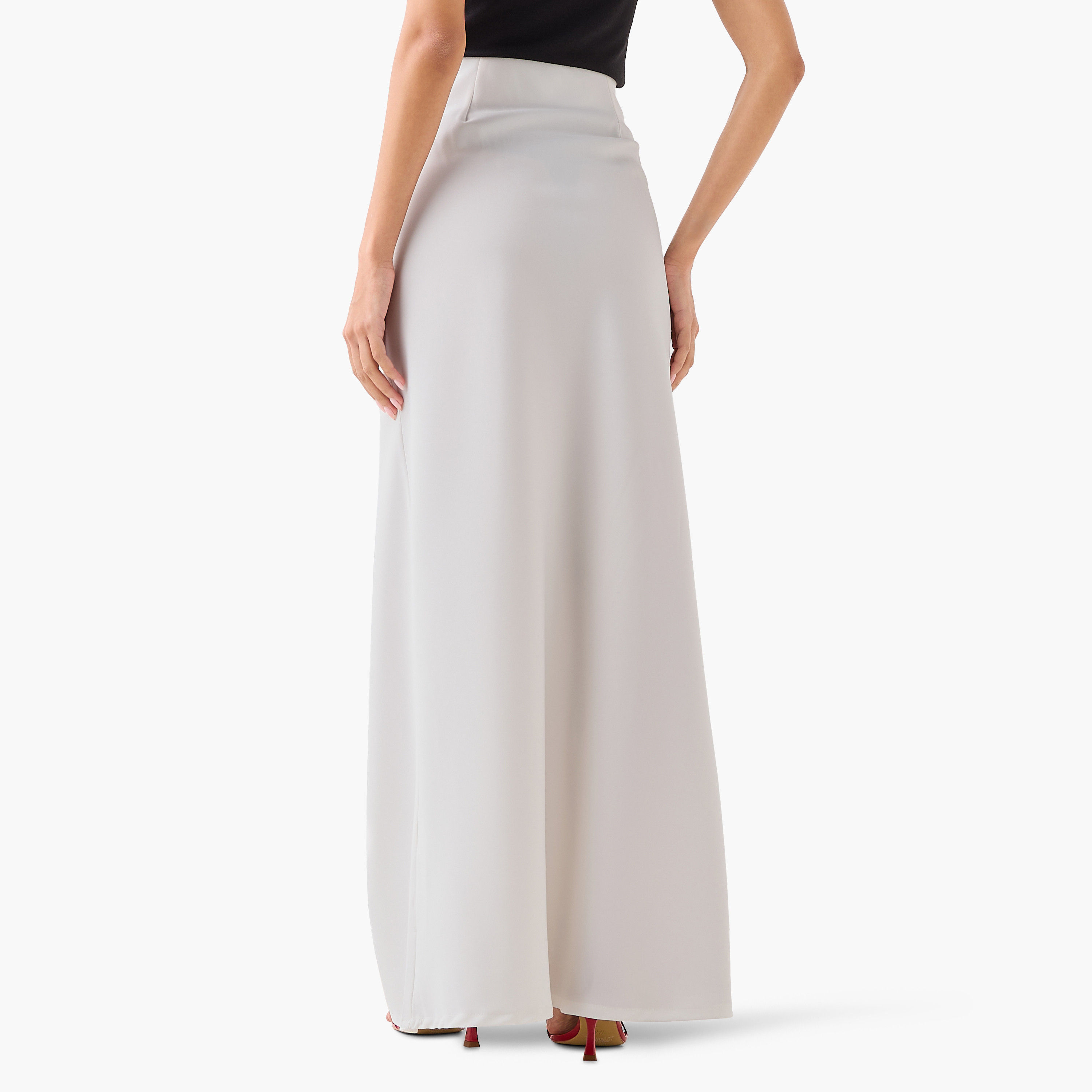 تنورة ماكسي نسائية قصة "ايه-لاين" بخصر مرتفع من غولدن أبل-women-clothing-bottoms-skirts-image-24
