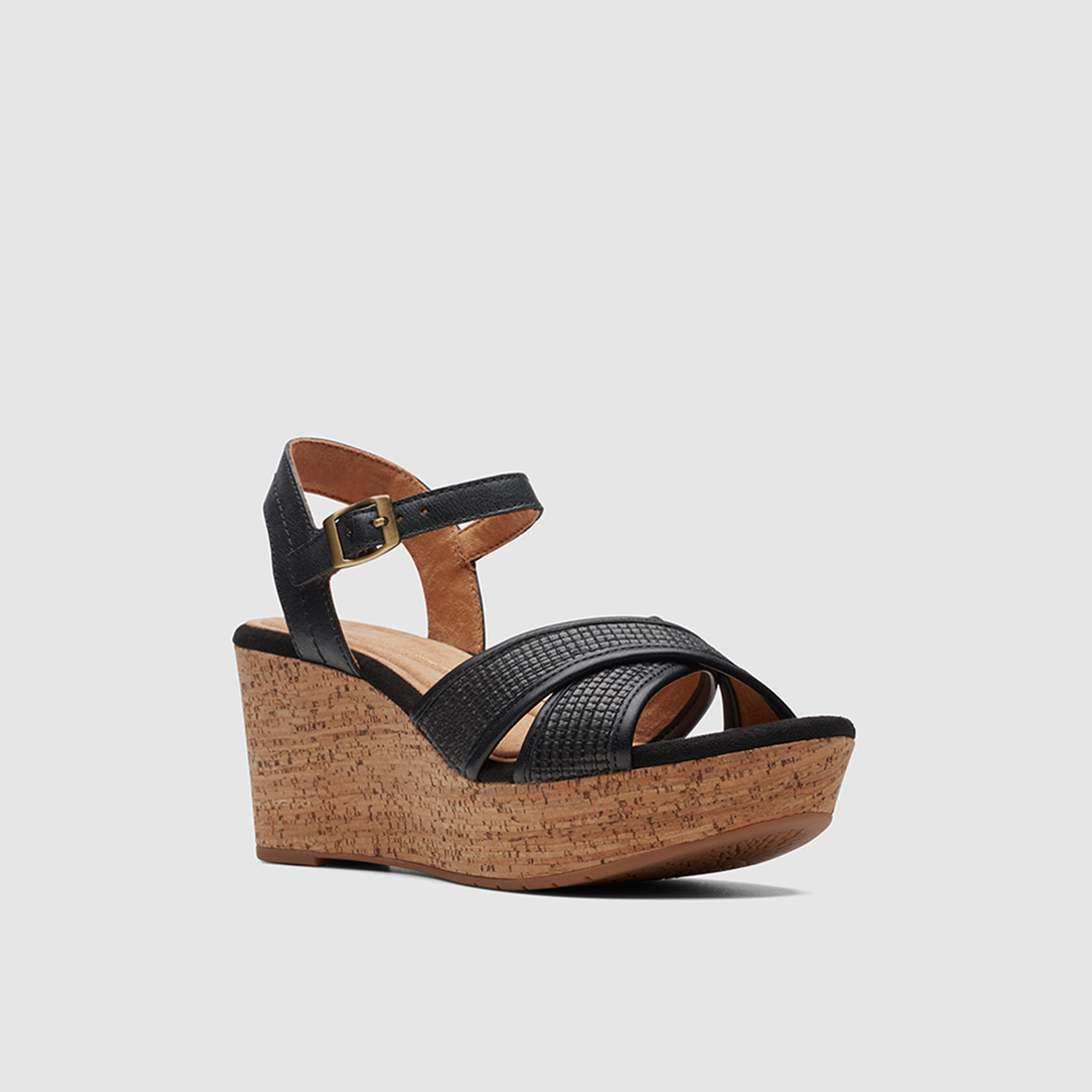 كلاركس - حذاء إيليري الكعب العالي بلون البرقوق حزام بإبزيم للنساء | 26171439-women-shoes-sandals-heeled-image-1