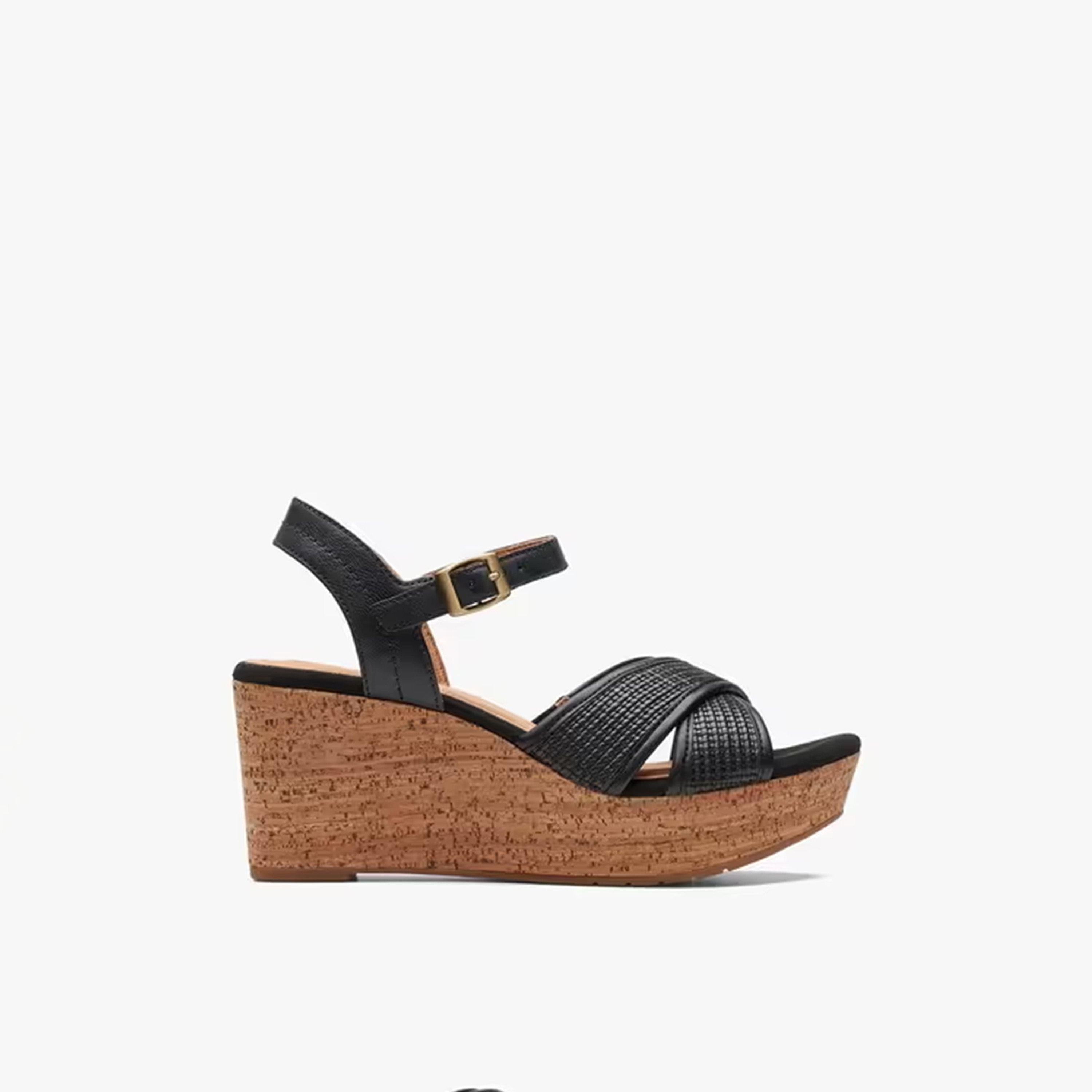 Clarks Women's Buckle Strap Elleri Plum Wedges | 26171439-women-shoes-sandals-heeled-image-3