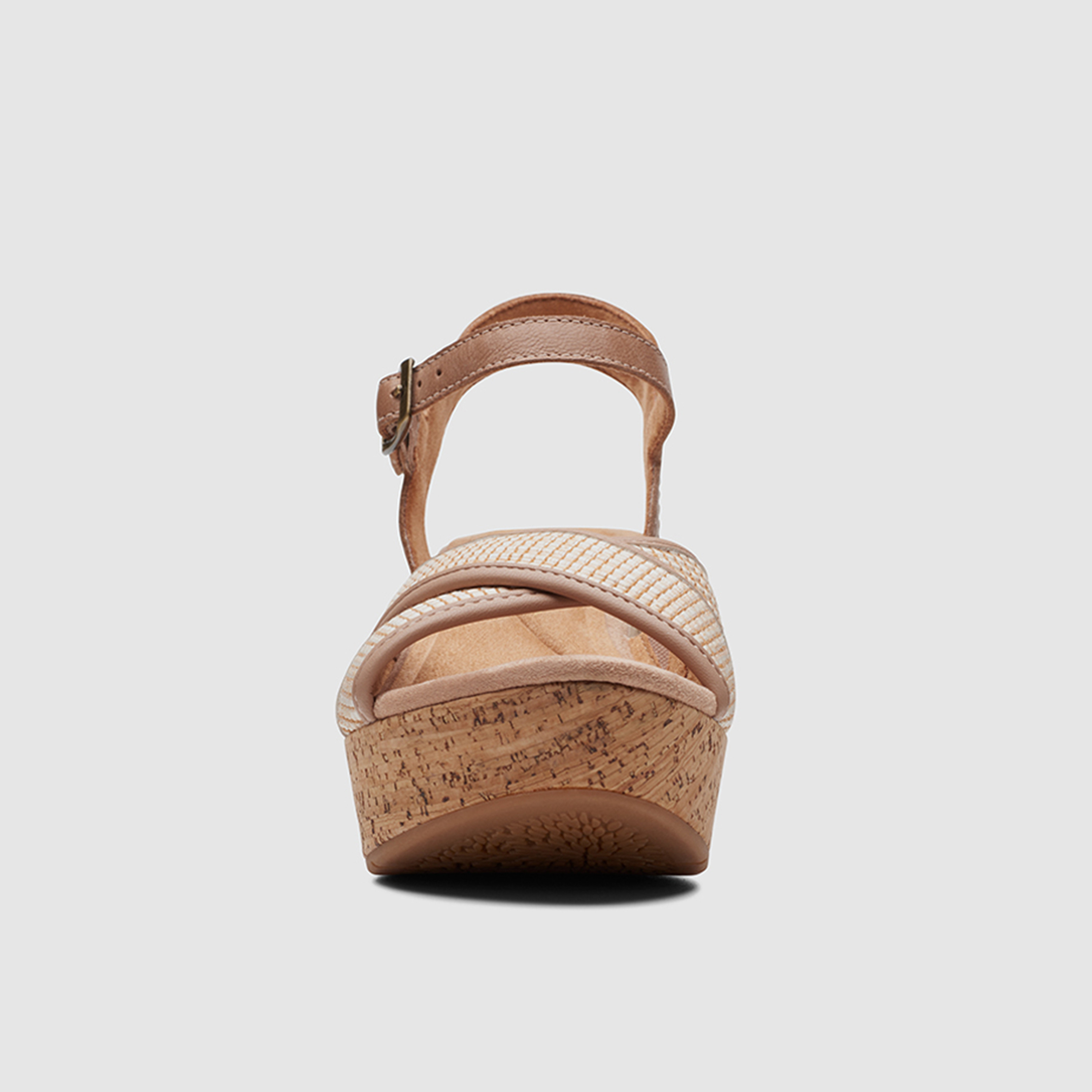 كلاركس - حذاء إيليري للنساء بكعب إسفيني بلون البرقوق بإبزيم | 26171442-women-shoes-sandals-heeled-image-3