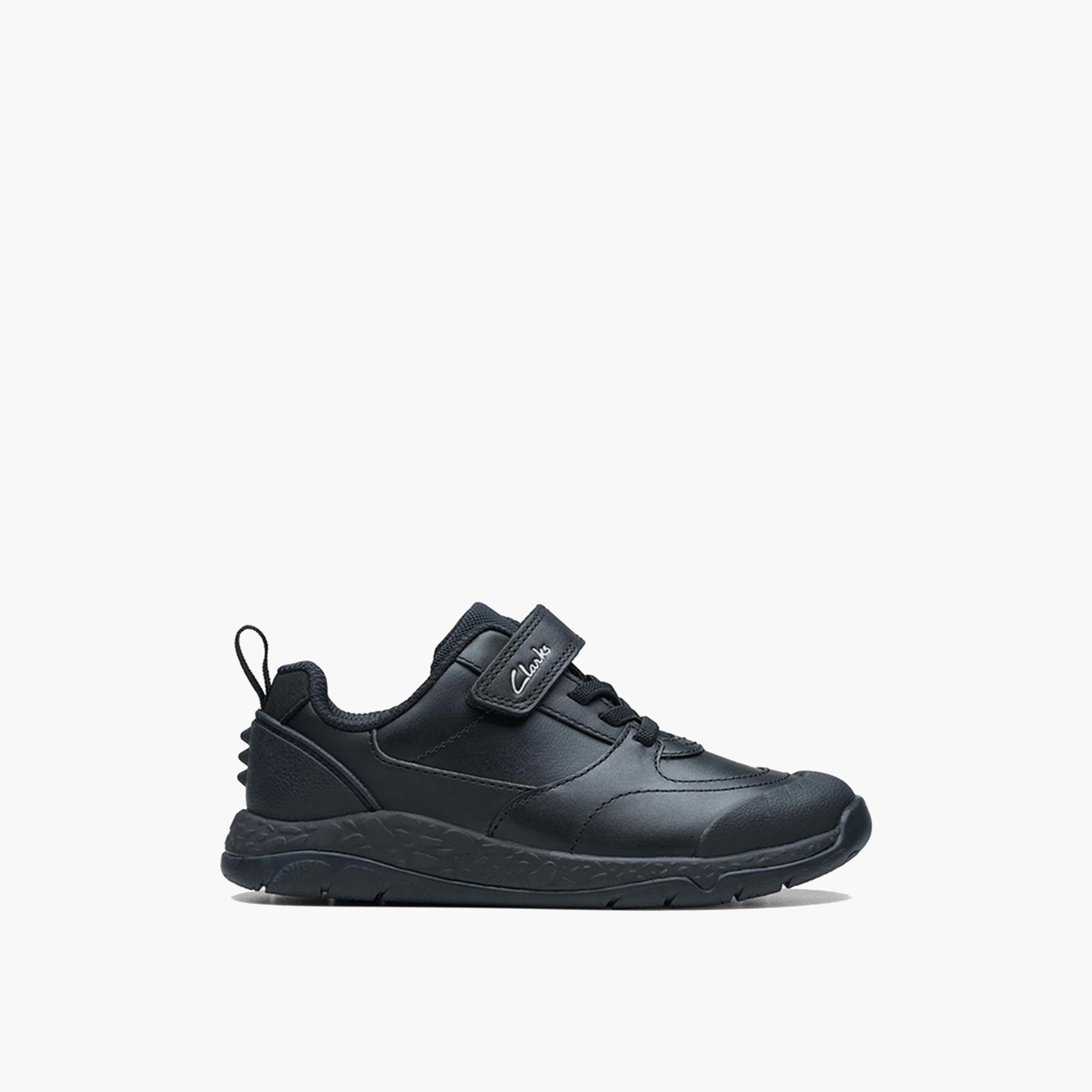 Clarks Kid's Leather Hook & Loop Sneakers | SteggyStride 26175140-girls-shoes-sneakers-image-2
