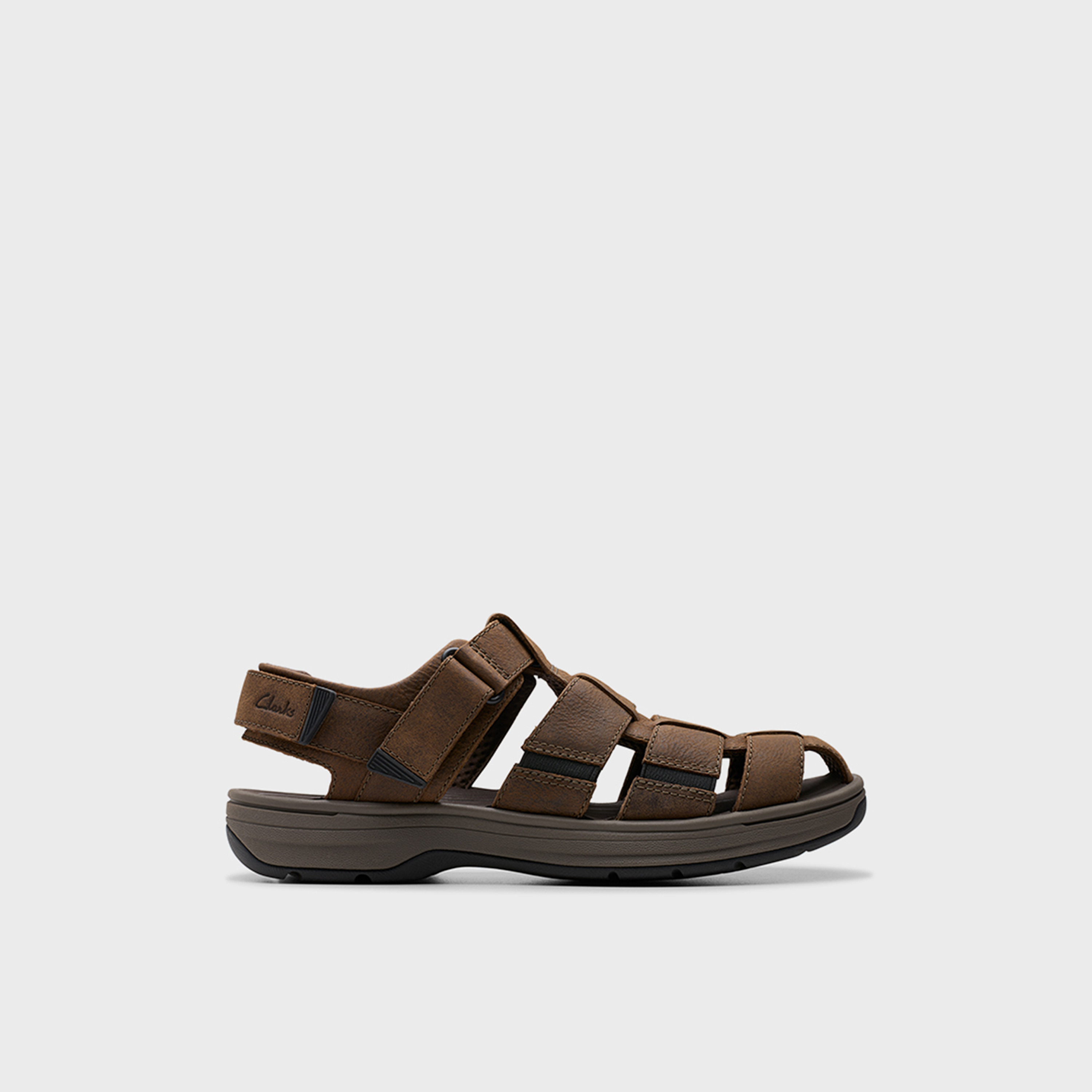 Clarks Mens Hook & Loop Saltway Cove Cross Strap Sandals | 26176900-men-shoes-sandals-image-2