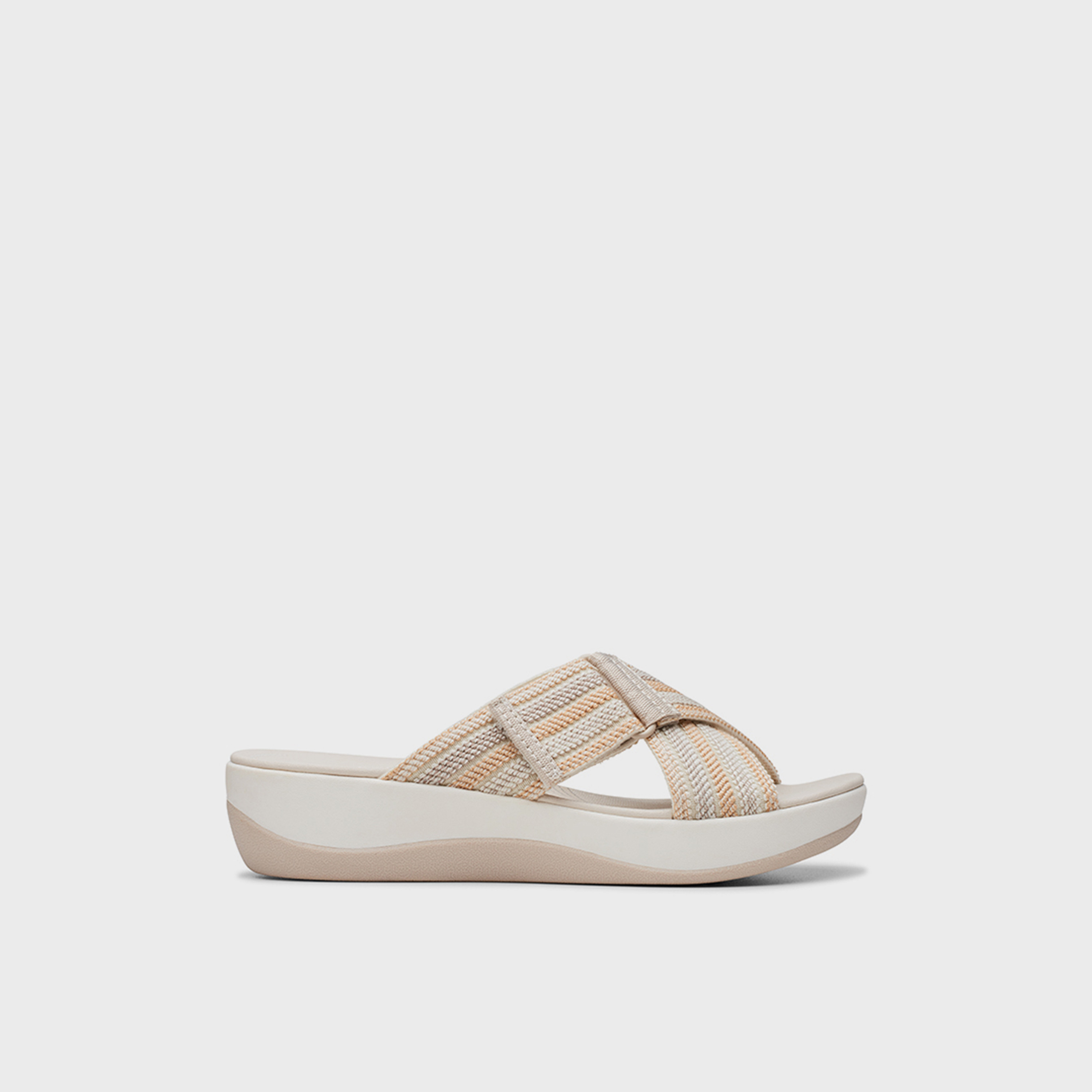 Clarks Womens Slip-On Arla Wave Wedge Slide Sandals | 26176959-women-shoes-sandals-flats-image-2