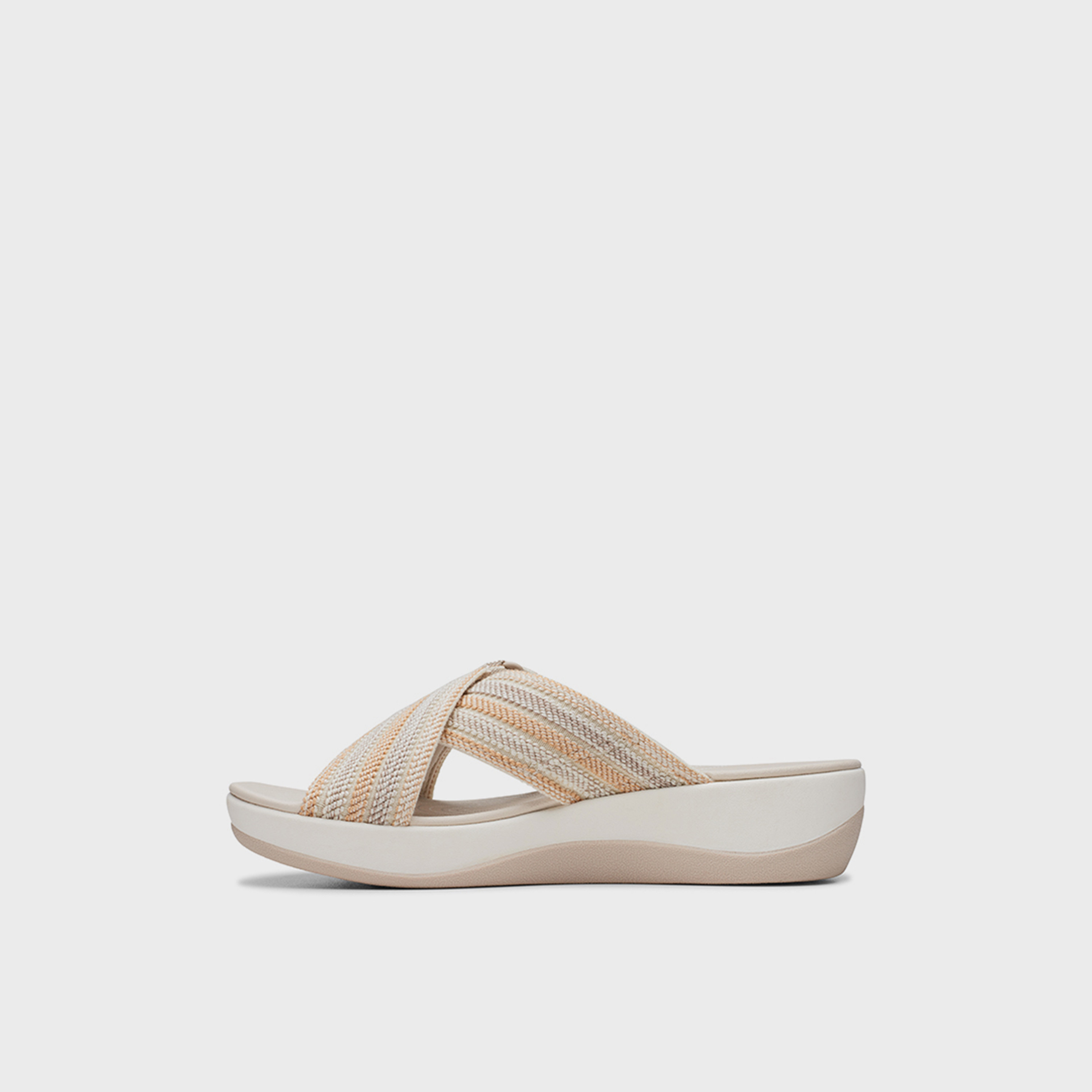 Clarks Womens Slip-On Arla Wave Wedge Slide Sandals | 26176959-women-shoes-sandals-flats-image-3