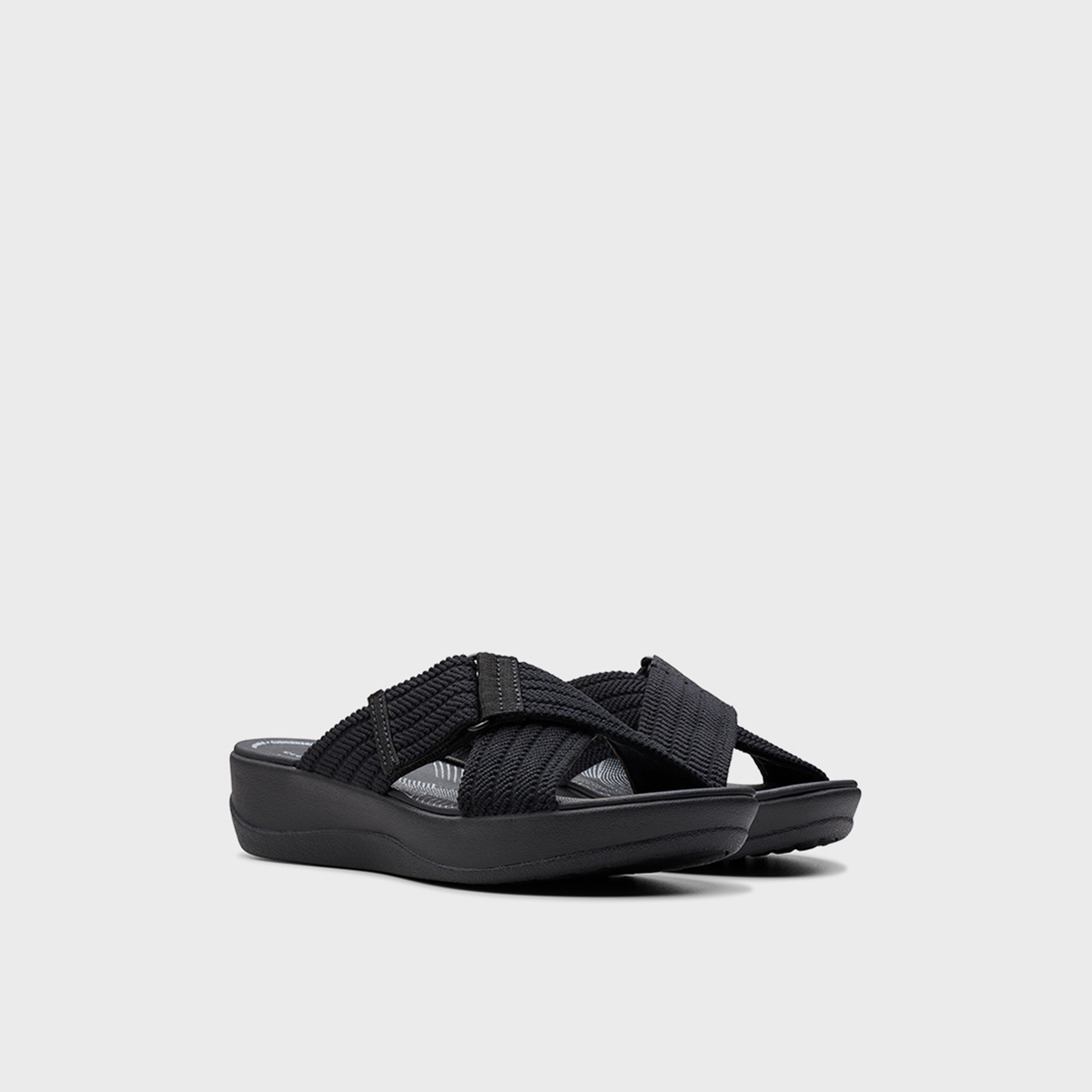 Clarks Womens Slip-On Arla Wave Wedge Slide Sandals | 26176960-women-shoes-sandals-flats-image-1