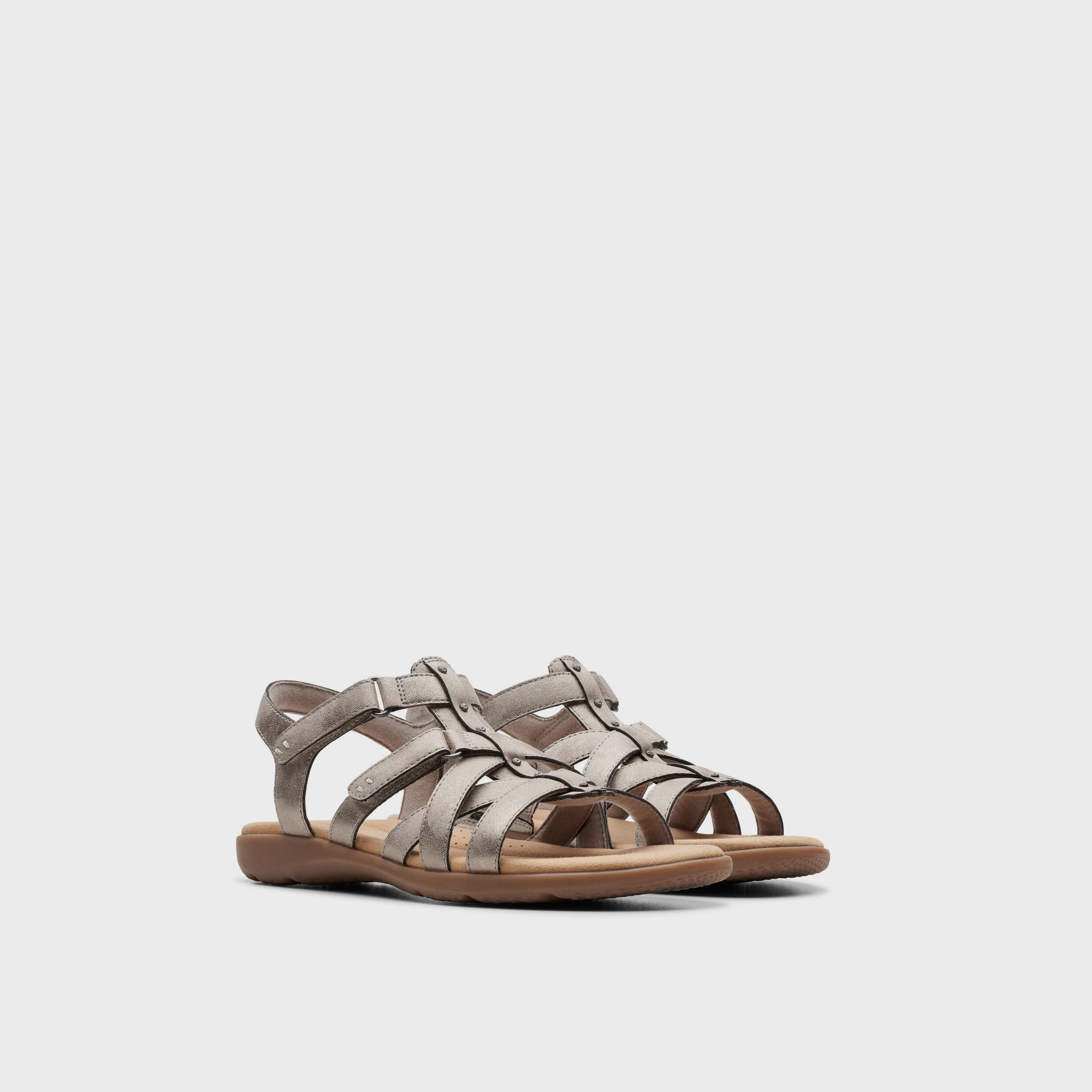 Clarks Womens Hook & Loop Elizabelle Sky Flat Gladiator Sandals | 26177125-women-shoes-sandals-flats-image-1