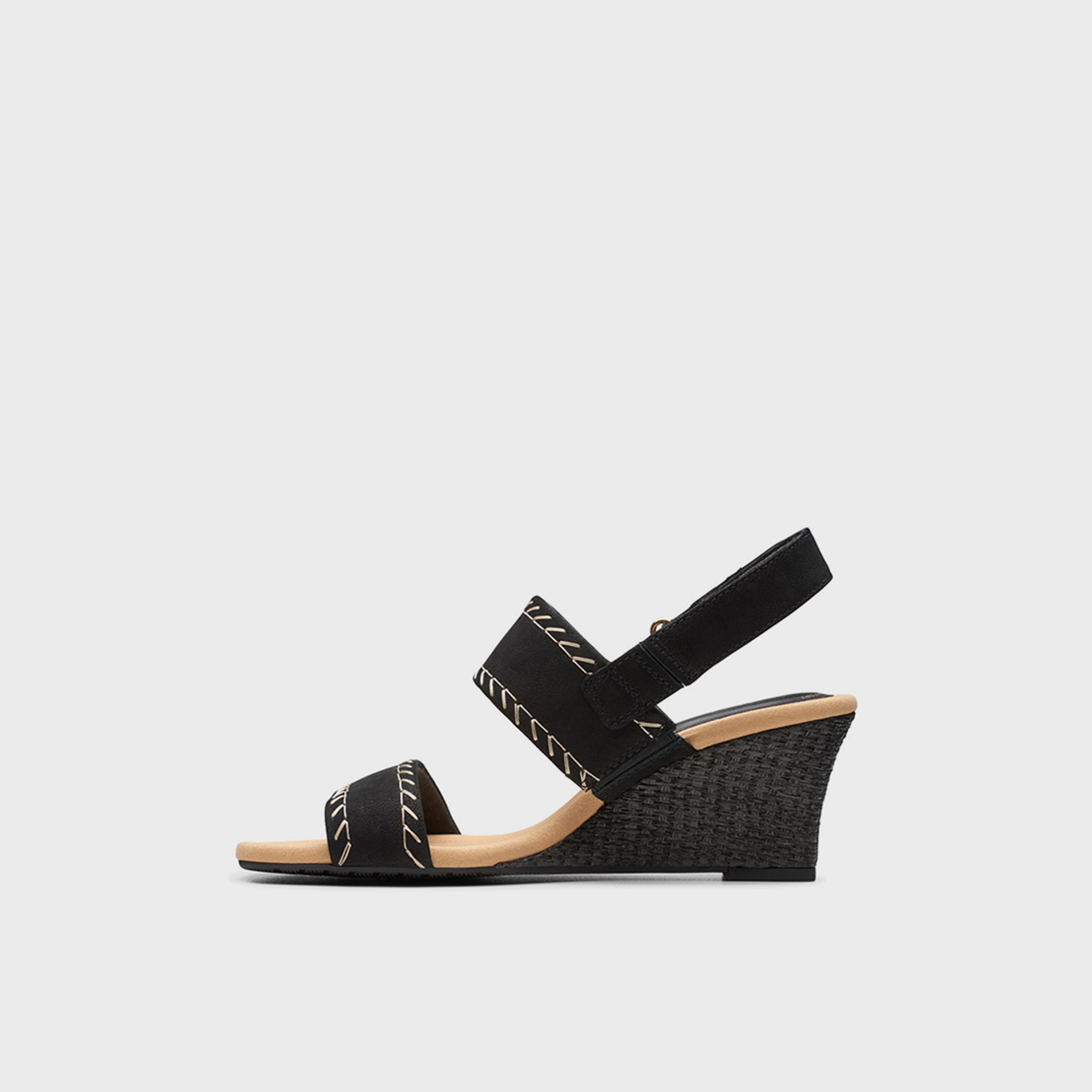 كلاركس - صندل كيارا روز للنساء كعب إسفيني بإبزيم لاصق | 26177315-women-shoes-sandals-heeled-image-2