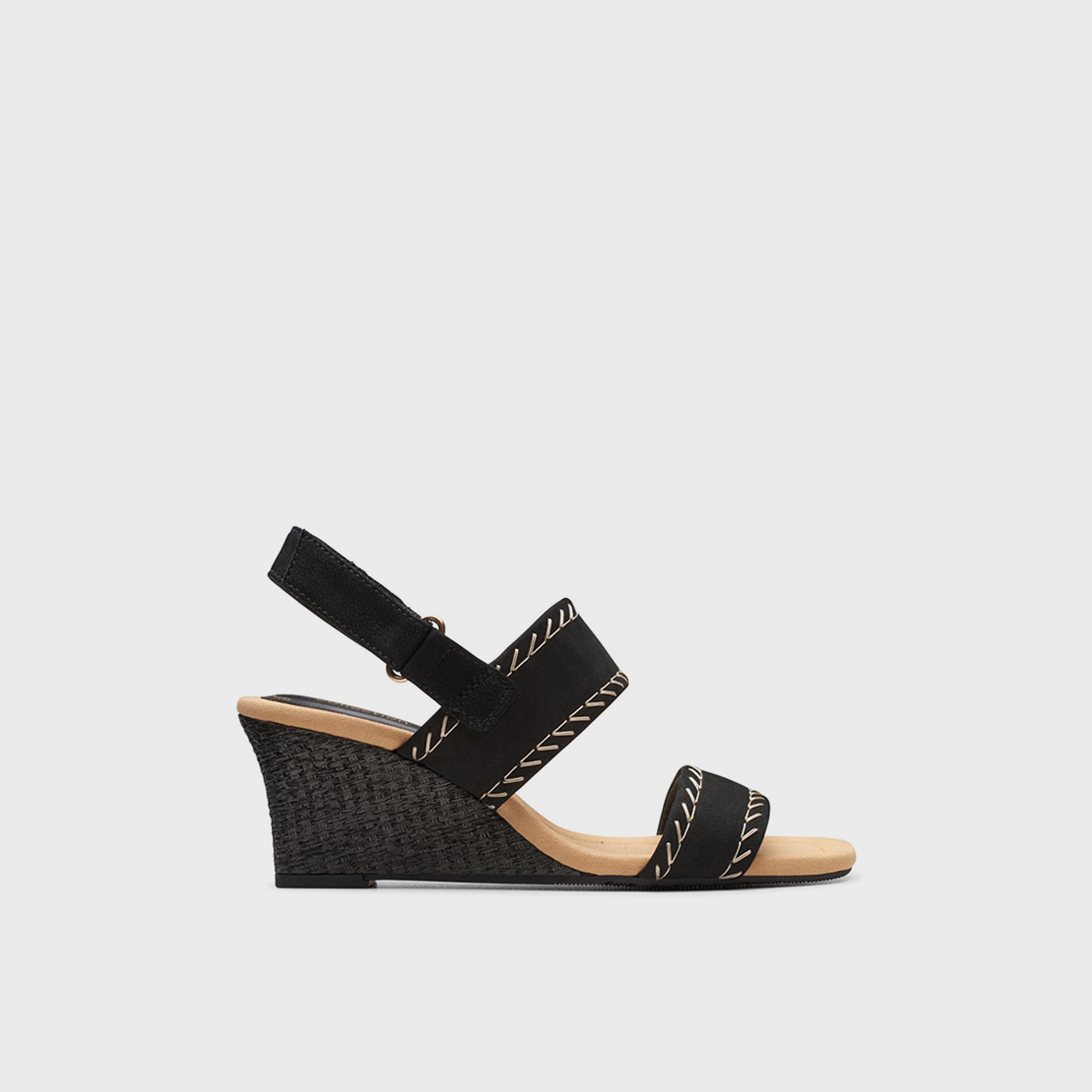 كلاركس - صندل كيارا روز للنساء كعب إسفيني بإبزيم لاصق | 26177315-women-shoes-sandals-heeled-image-3