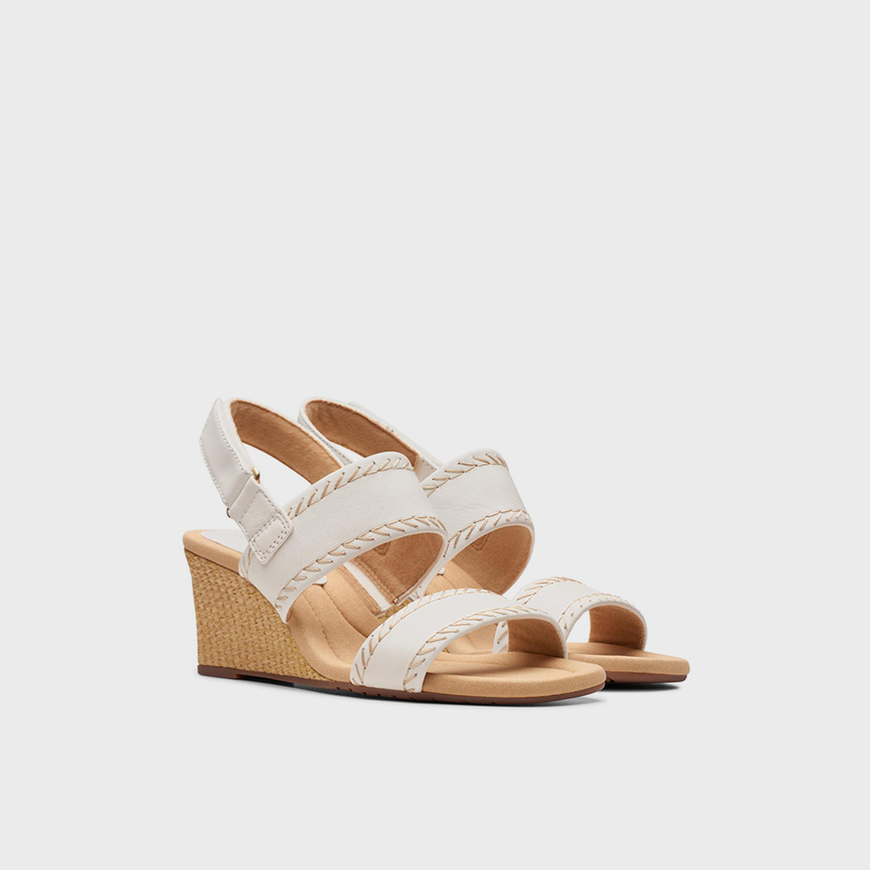 Clarks Women's Hook & Loop Kyarra Rose Wedge Strap Sandals | 26177318-women-shoes-sandals-heeled-image-1