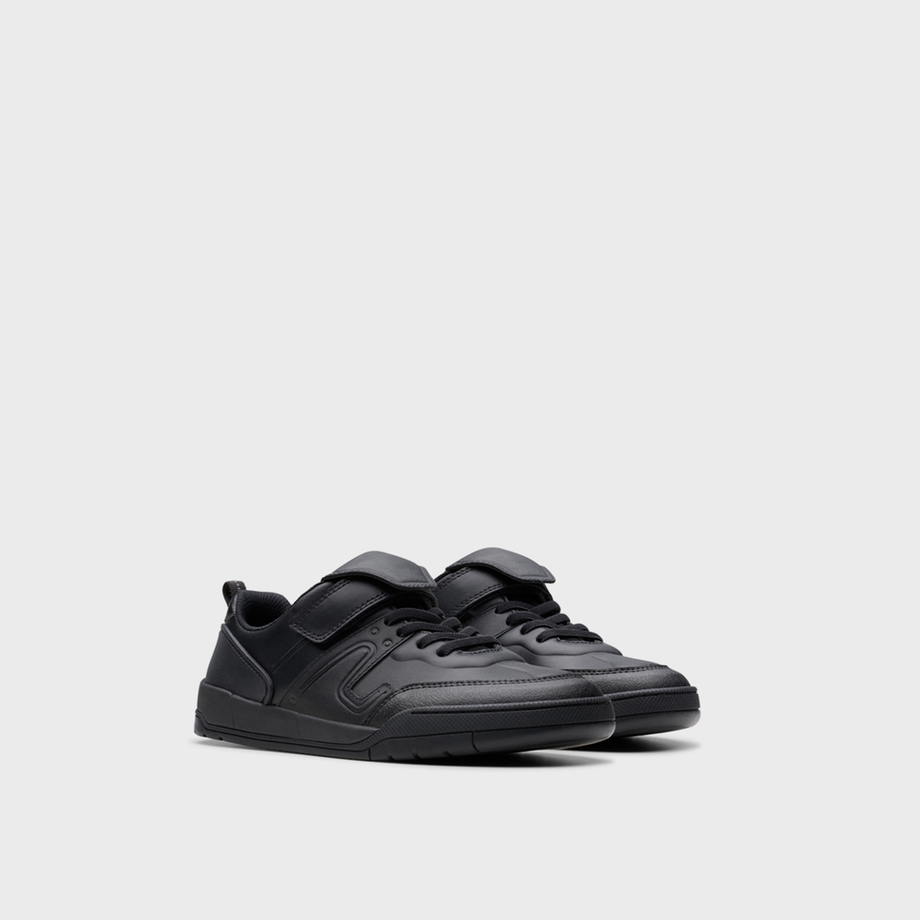 Clarks Boys' Hook & Loop Sneakers | Laser Track 26178311-boys-shoes-schoolshoes-image-1