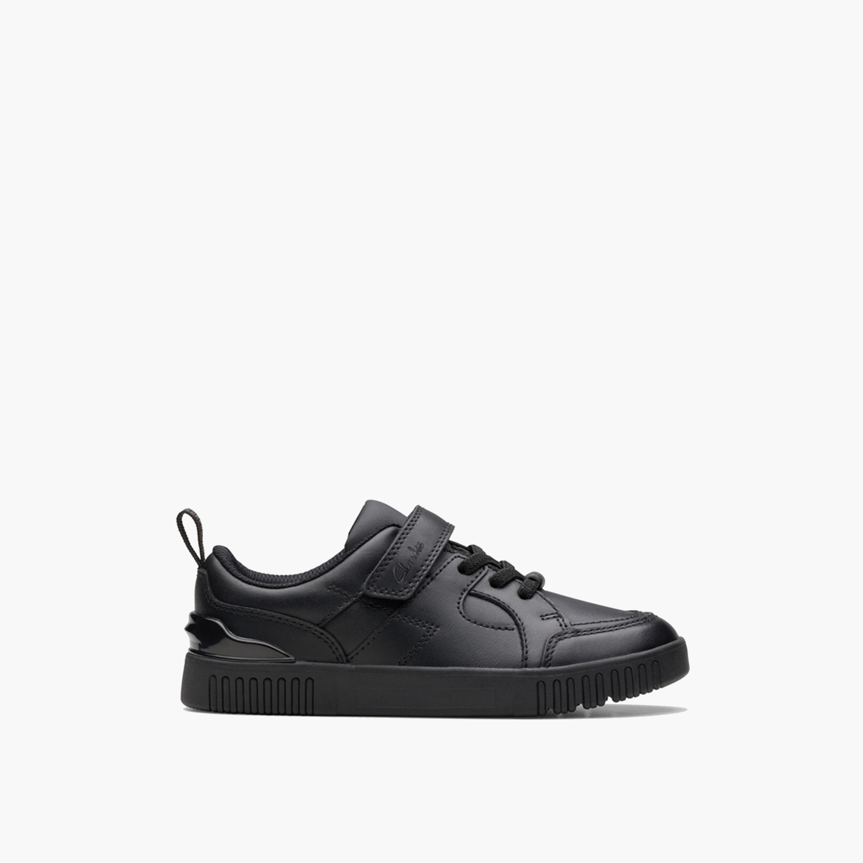 Clarks Kid's Leather Hook & Loop Sneakers | Oslo Flare 26178319-girls-shoes-sneakers-image-2