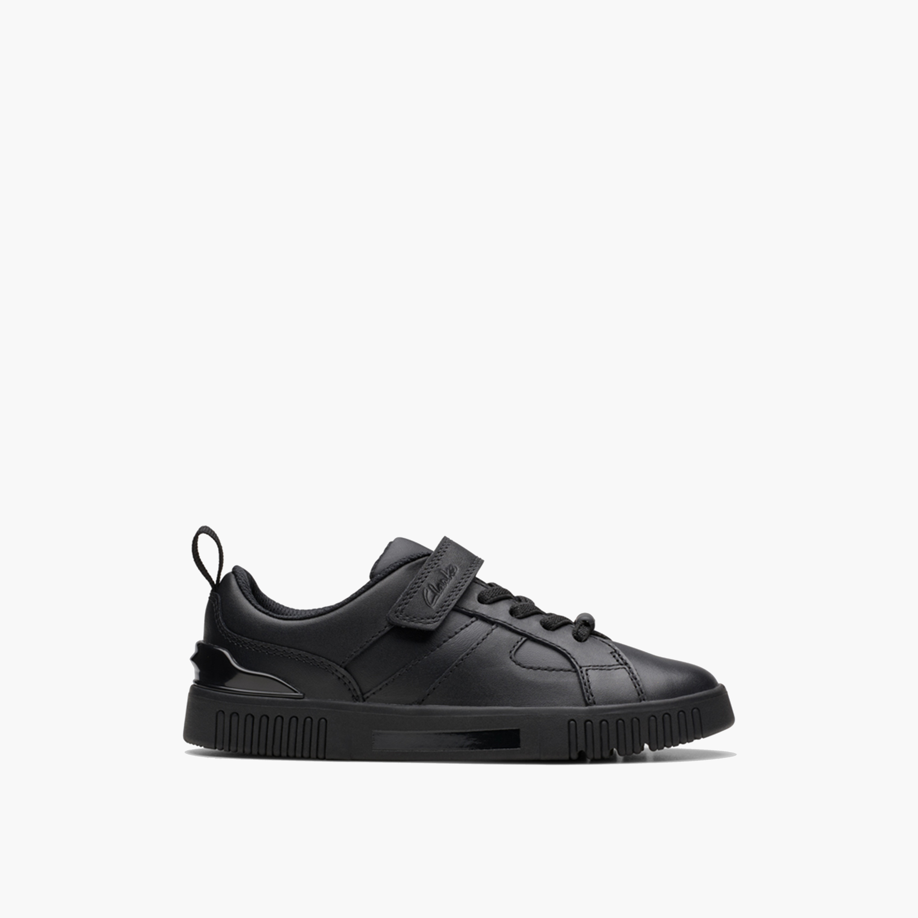 Clarks Kid's Leather Hook & Loop Sneakers | Oslo Sky 26178321-girls-shoes-sneakers-image-2