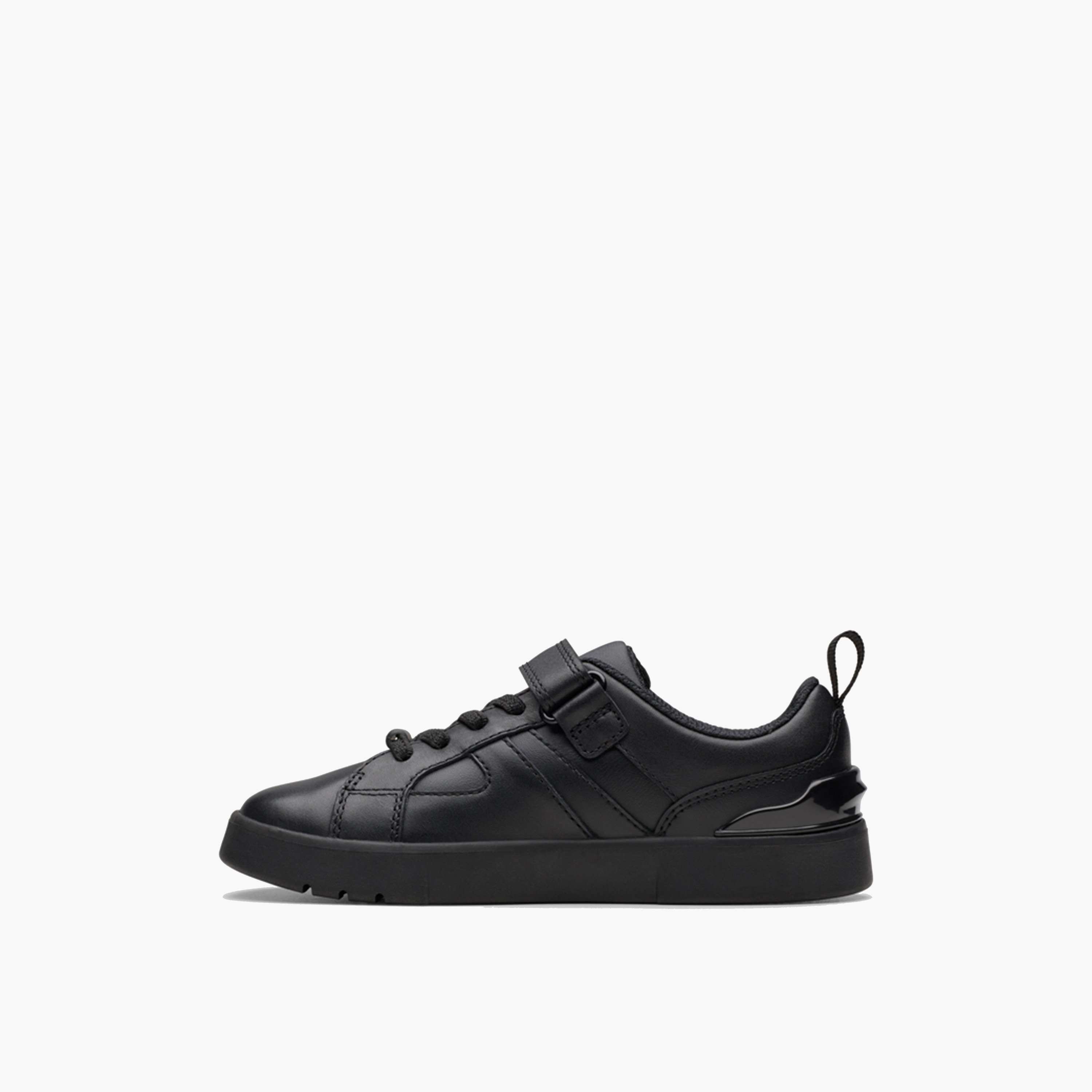 Clarks Kid's Leather Hook & Loop Sneakers | Oslo Sky 26178321-girls-shoes-sneakers-image-3