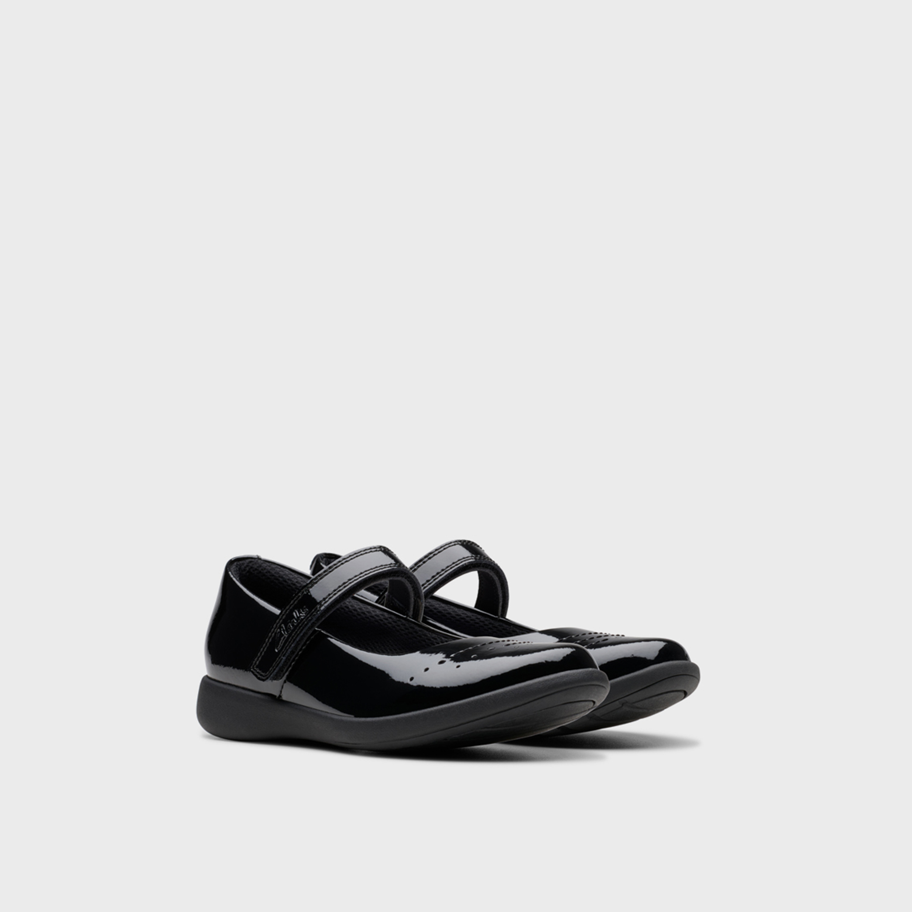 Clarks Girls Etch Gem Hook & Loop Mary Jane Shoes | 26178323-girls-shoes-schoolshoes-image-1