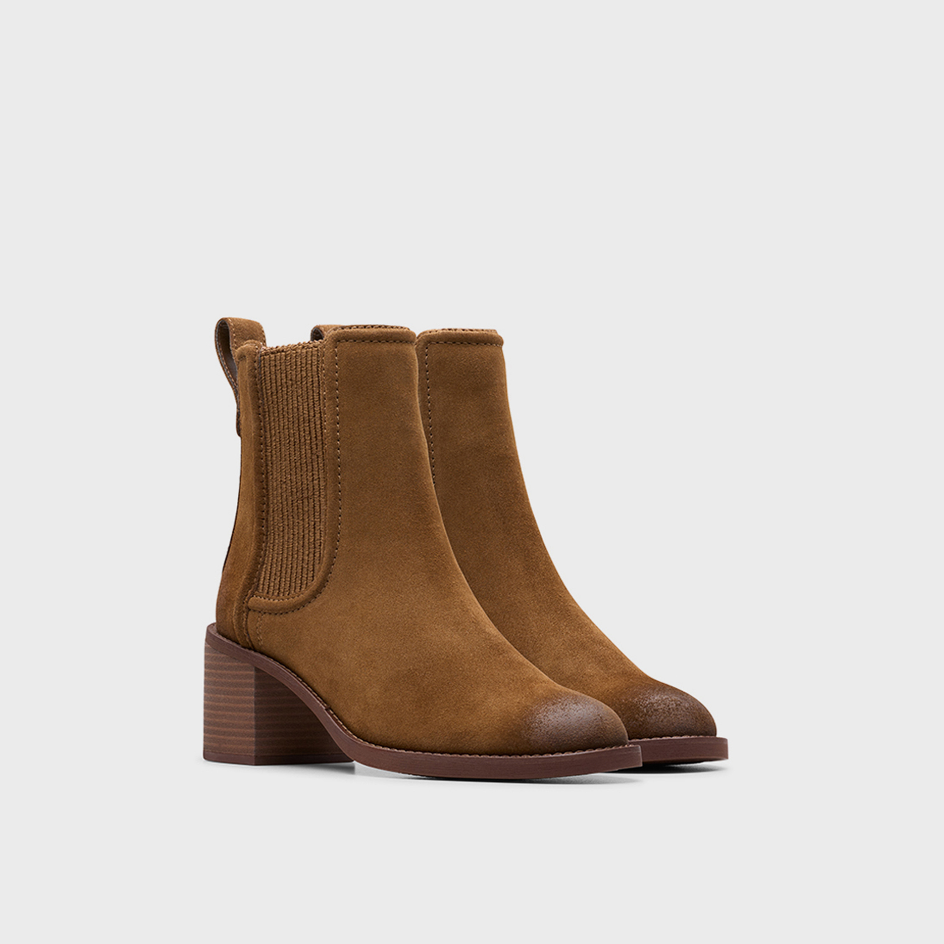 Clarks Women's Chamberly Top Elastic Block Heels Ankle Boots | 26178832-women-shoes-boots-image-1