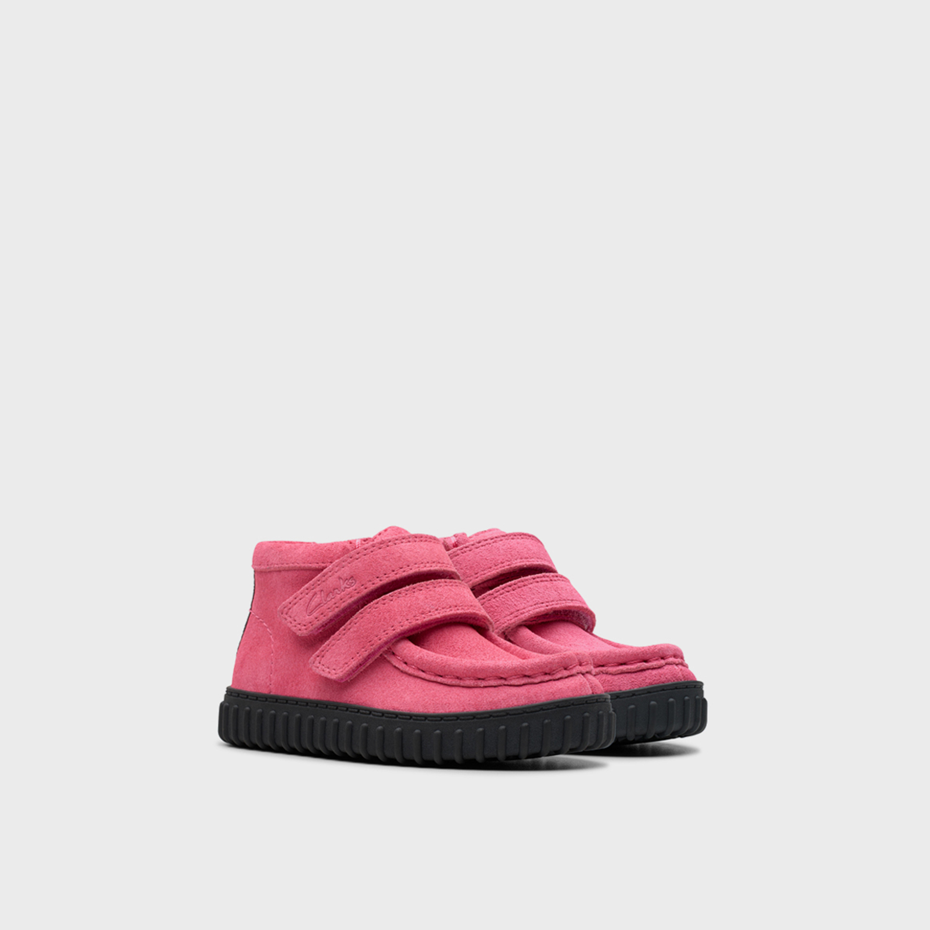 Clarks Girls Tor Hill Hook & Loop Mid Cut Sneakers | 26178920-girls-shoes-sneakers-image-1