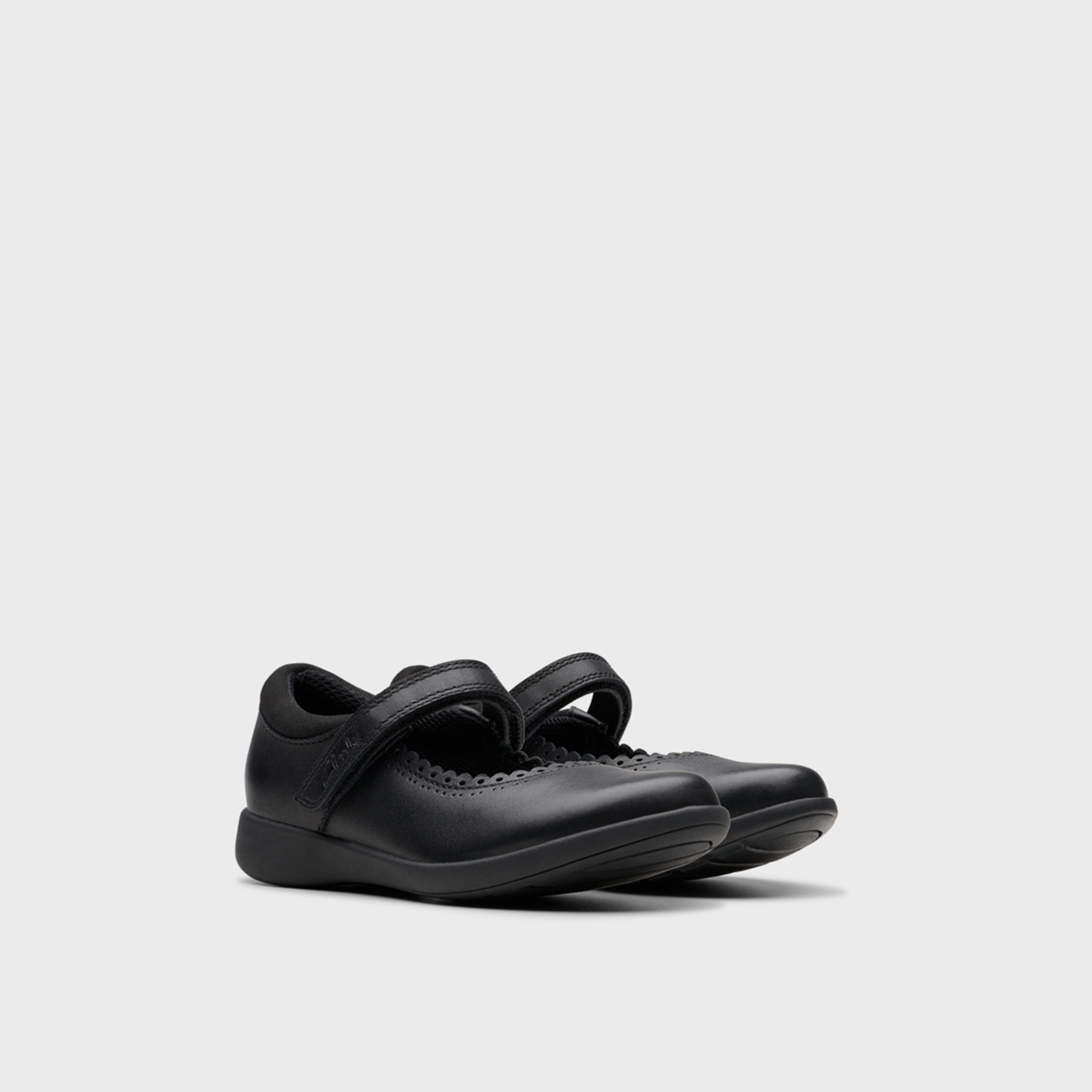 Clarks Girls Etch Pure Hook & Loop Mary Jane Shoes | 26179194-girls-shoes-schoolshoes-image-1